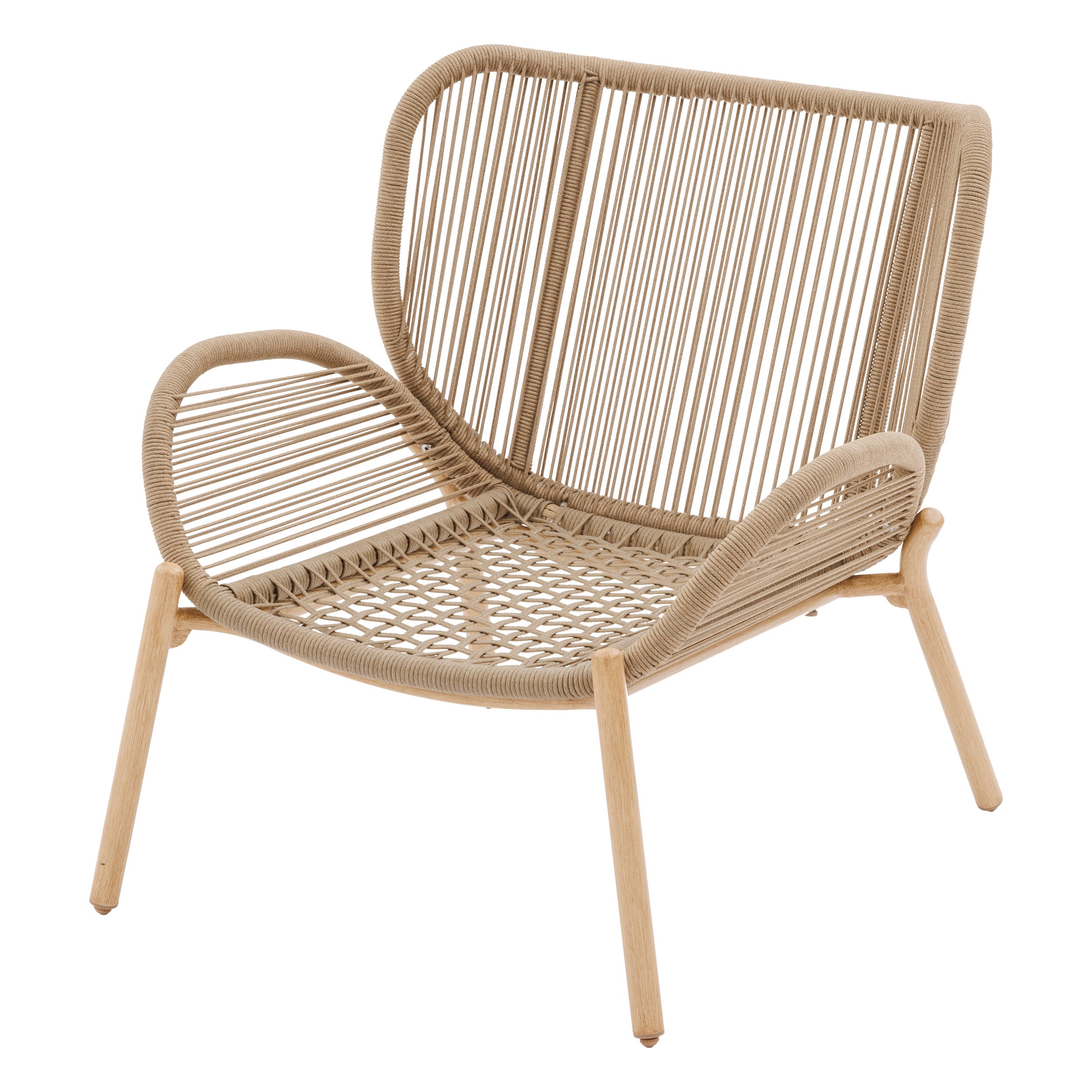 Set de mobilier de gradina Meloane taupe cu 5 locuri din poliester si otel - Hesperide
