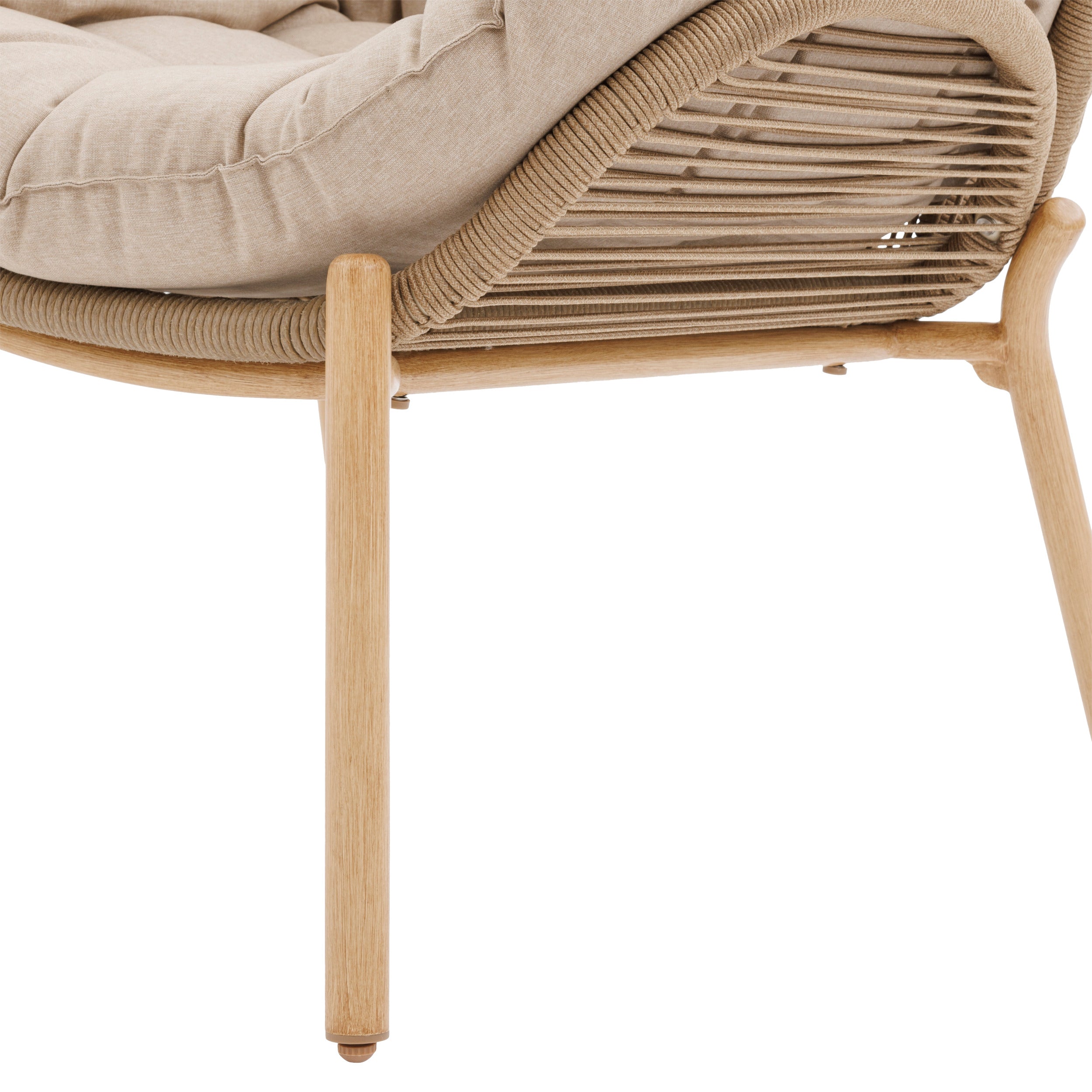 Set de mobilier de gradina Meloane taupe cu 5 locuri din poliester si otel - Hesperide