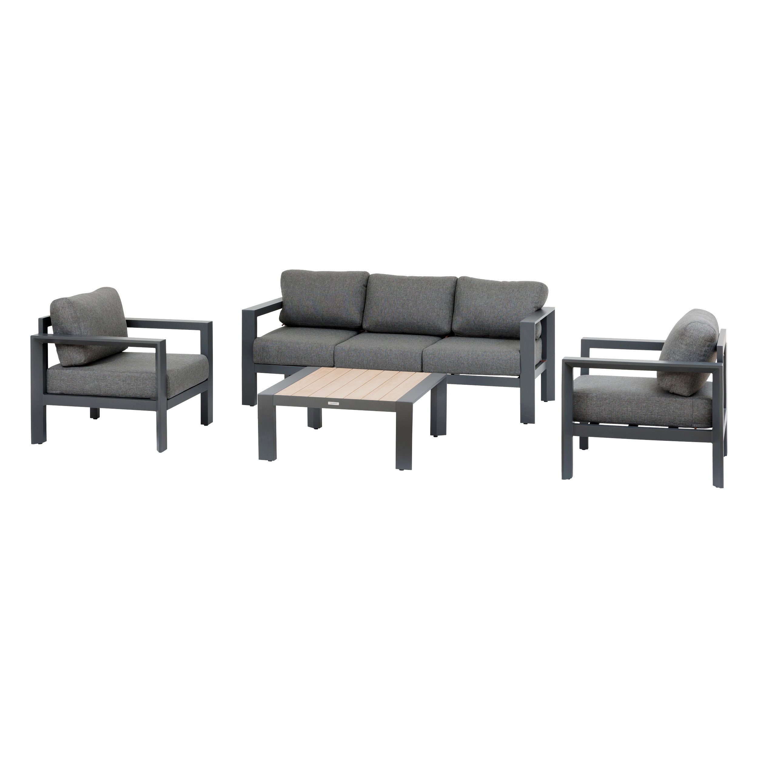 Set de canapele de gradina Evasion pentru 5 persoane, gri grafit, de la Hesperide