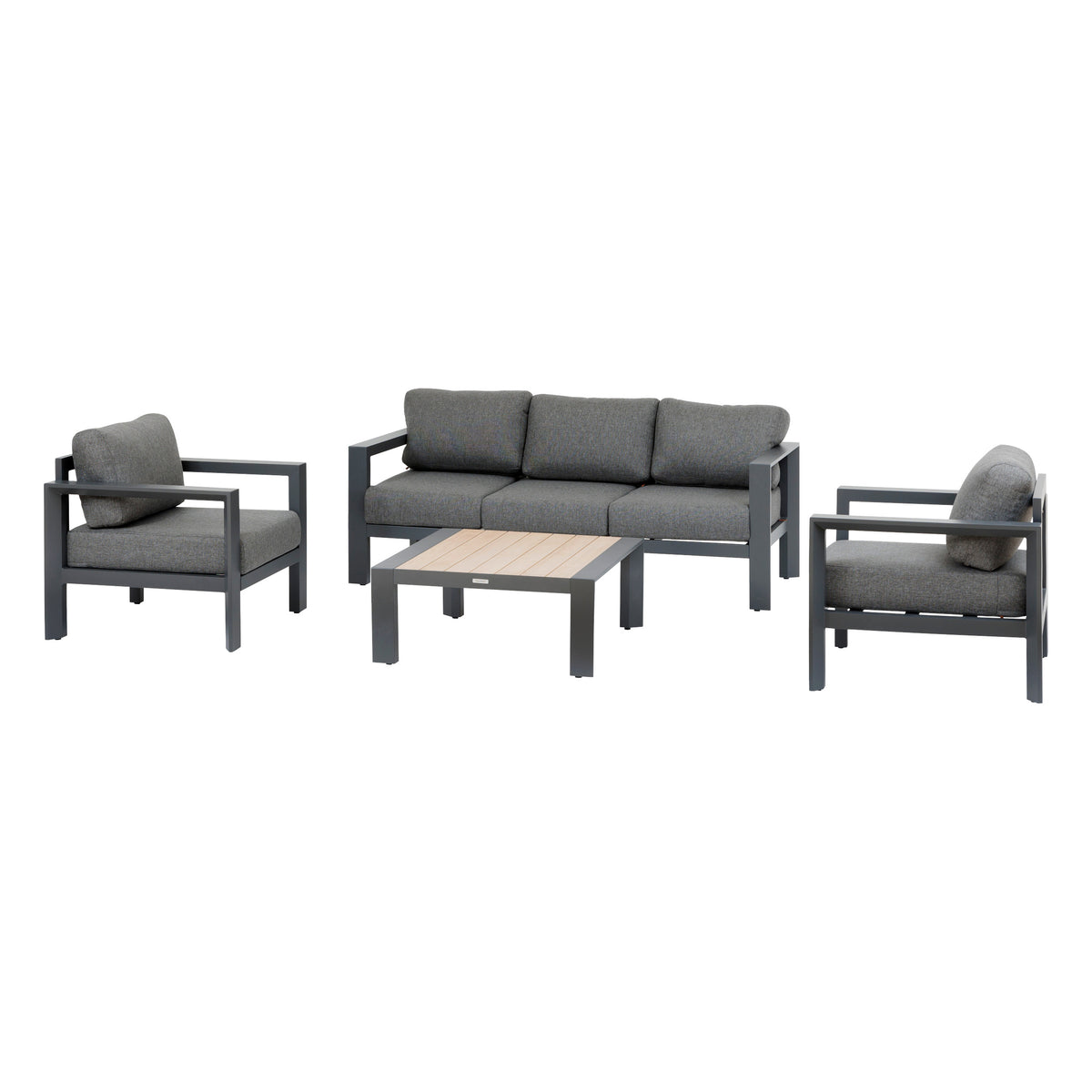 Set de canapele de gradina Evasion pentru 5 persoane, gri grafit, de la Hesperide