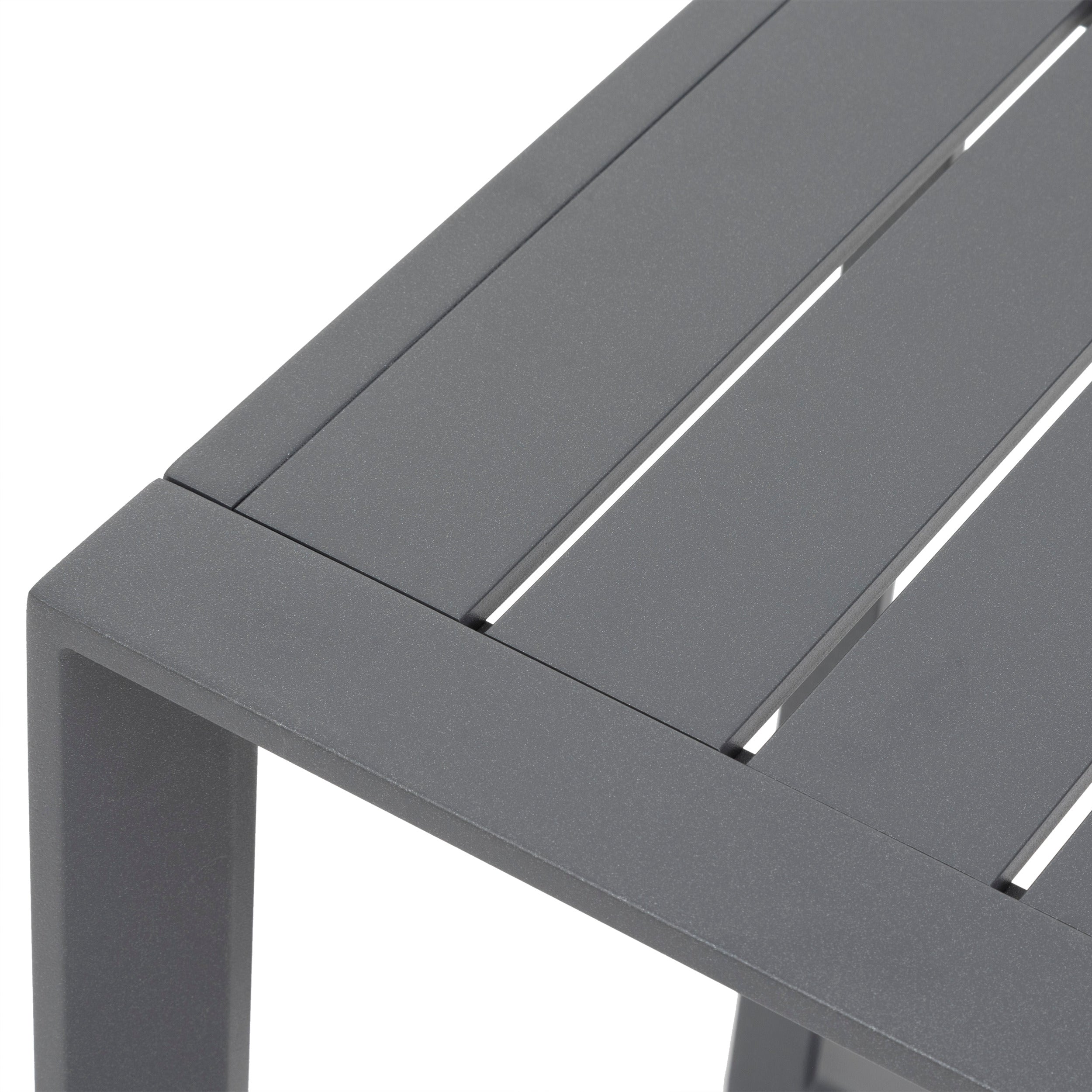 Set de colt de gradina Allure graphite cu 5 locuri din aluminiu si poliester - Hesperide