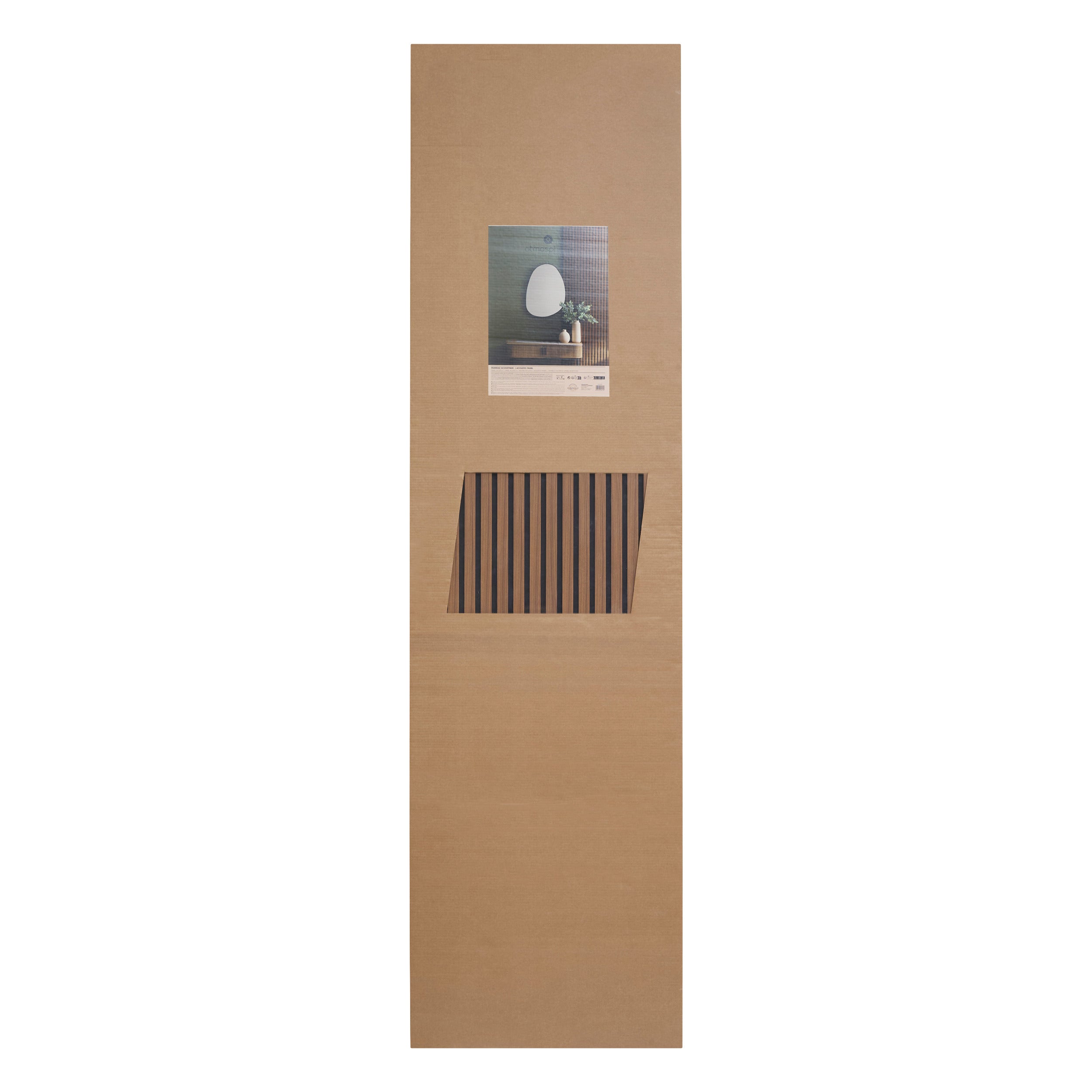 Decoratiune de perete, panou lemn inchis colva 240 x 60 cm - Atmosphera