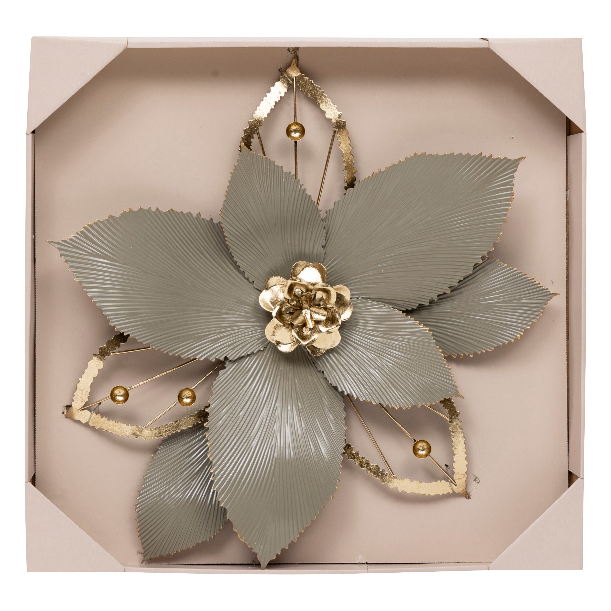 Decoratiune de perete, arta perete floral marjorie 54 x 56 cm - Atmosphera