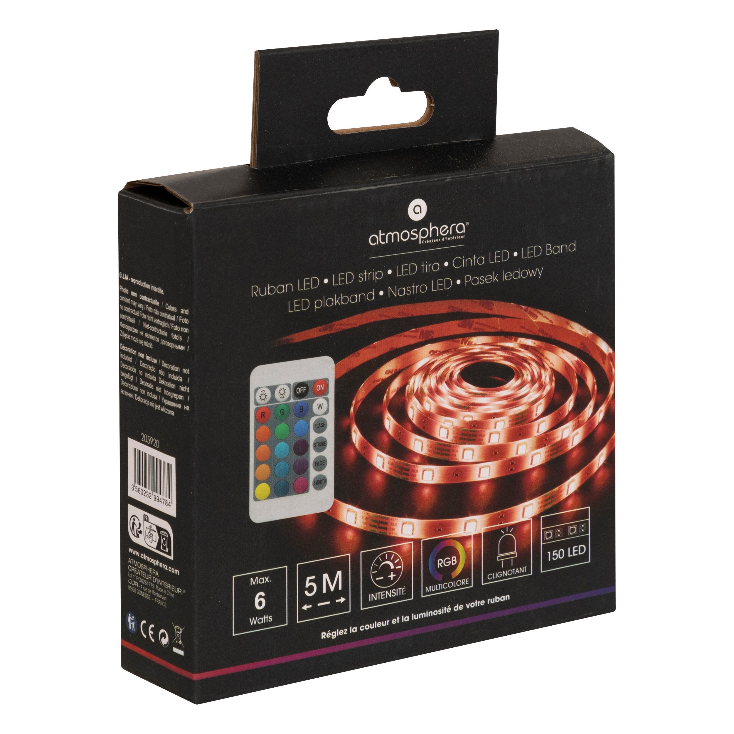 Banda LED 5 m pe baterii lumina multicolora cu telecomanda Atmosphera