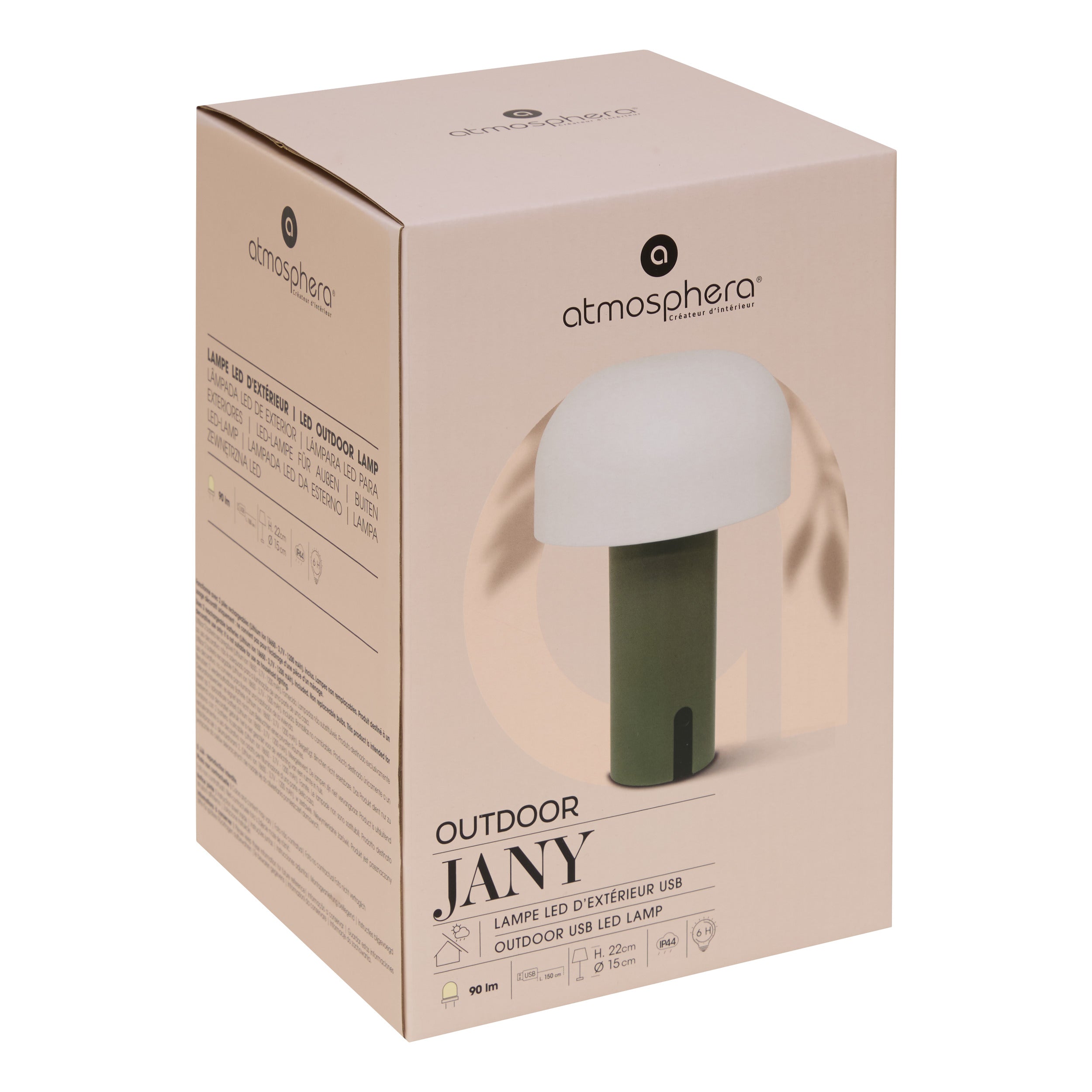 Lampa ext USB jany olive H22 cm - Atmosphera