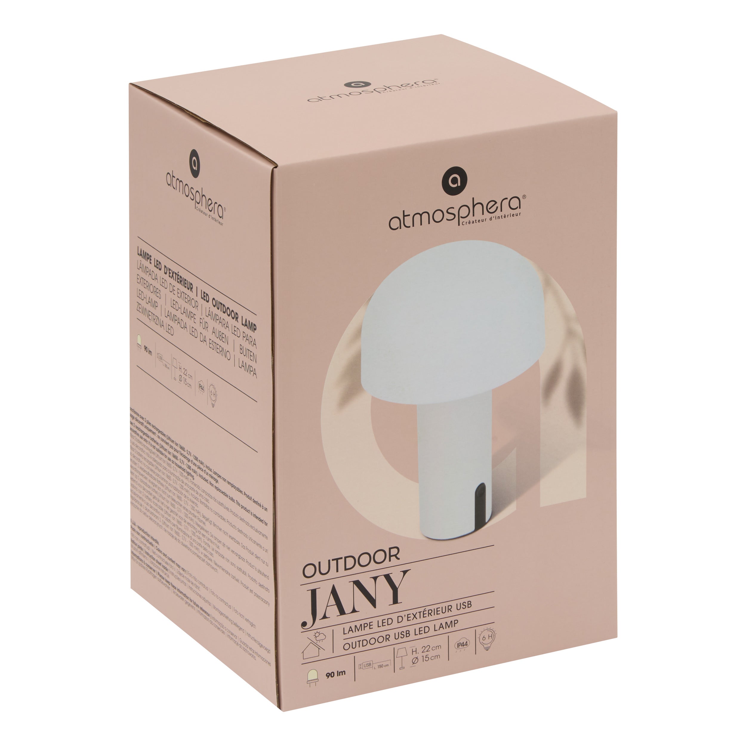 Corp de iluminat, jany clay USB lampa exterior H22 cm - Atmosphera