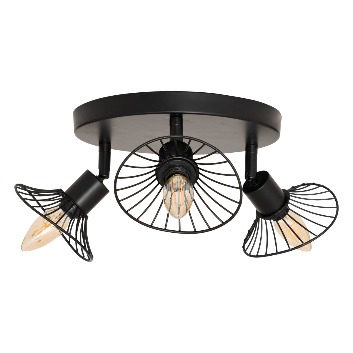 Corp de iluminat, adelia negru metal tavan lampa set 3 D25 cm - Atmosphera