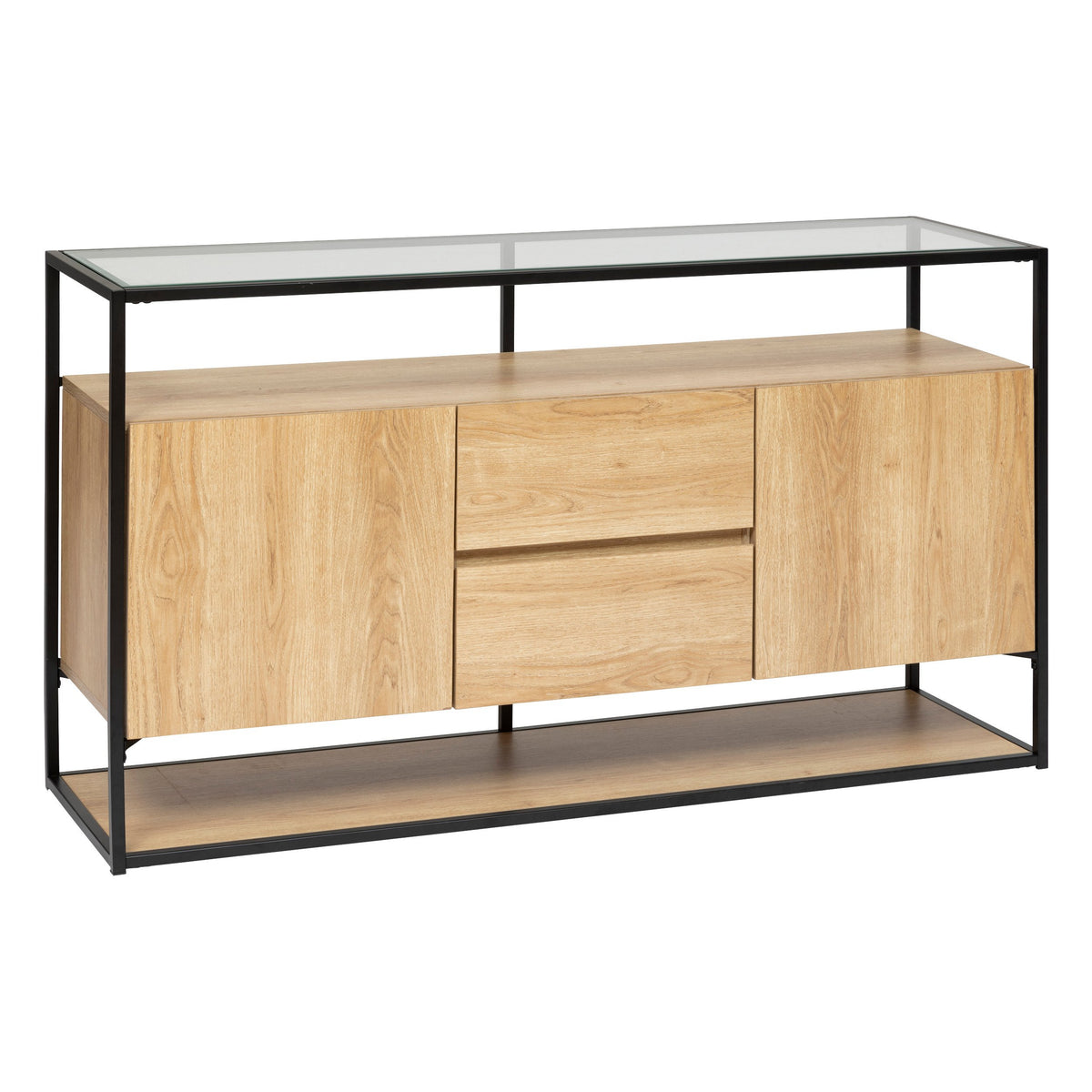 Bufet Aldea cu 2 usi si 2 sertare 140 x 40 x 80 cm Atmosphera