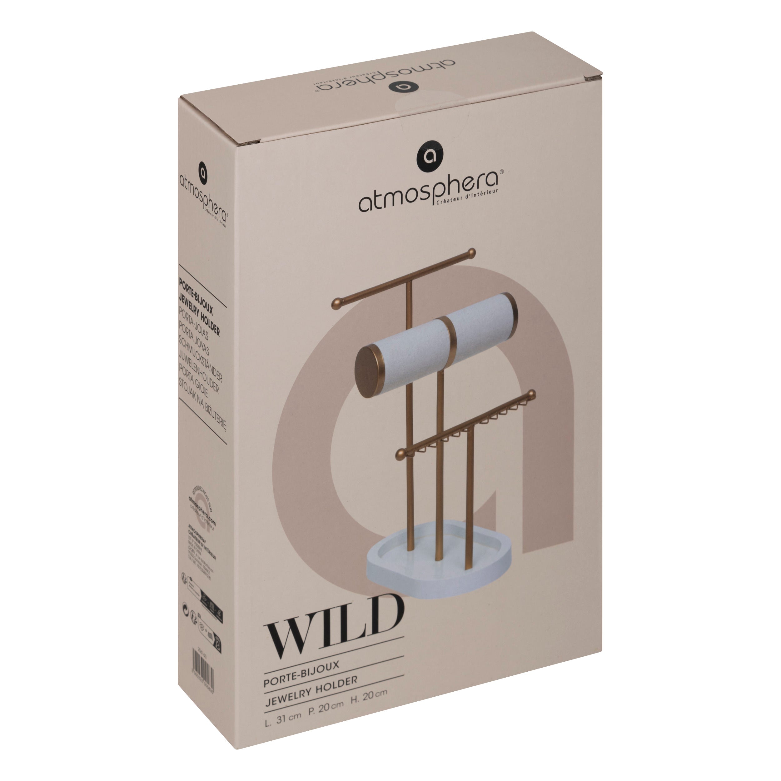 Suport bijuterii wild alb H31 cm - Atmosphera