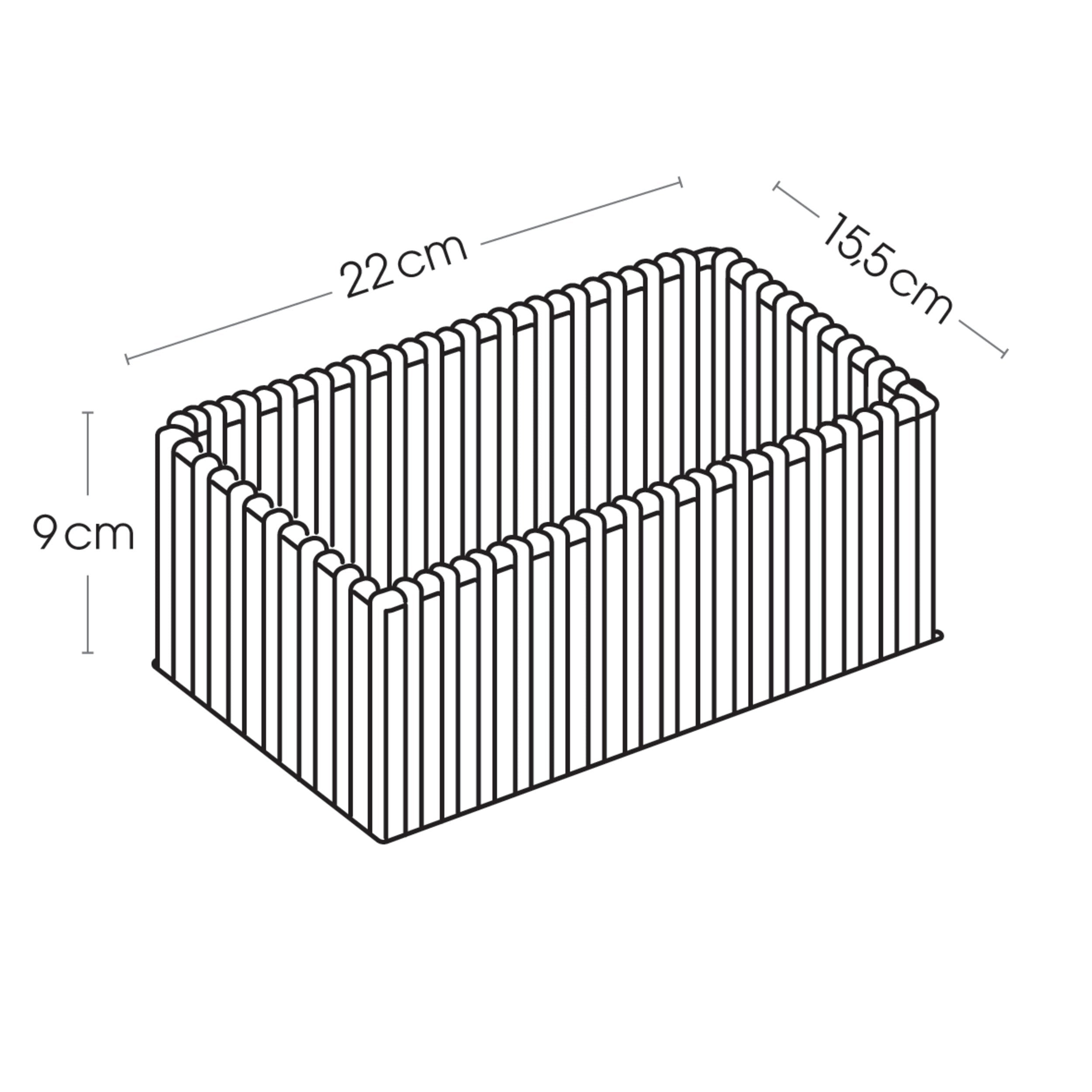 Set de 3 cosuri dreptunghiulare Ali metal si hartie naturala Atmosphera