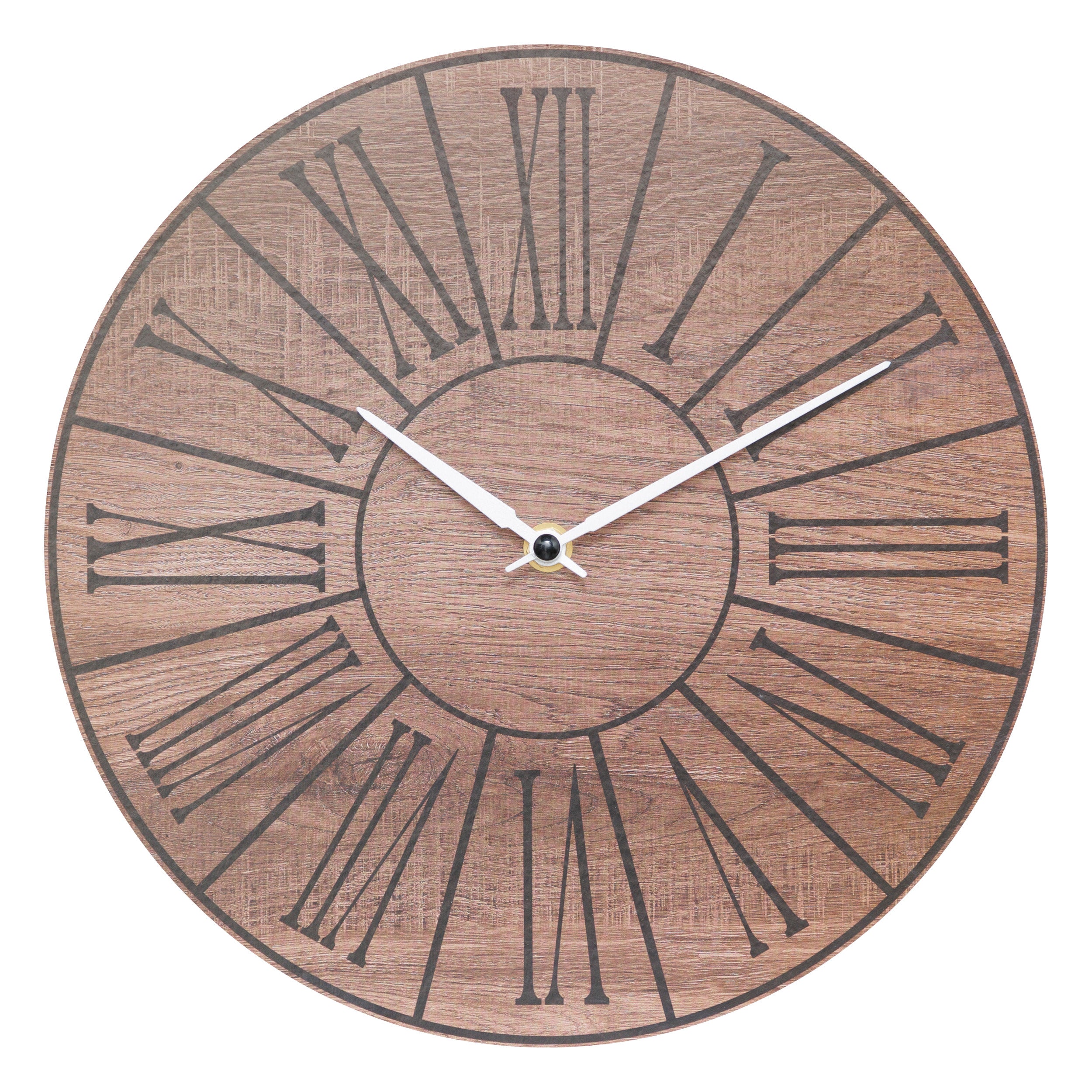 Ceas lemn D28 cm asortat - Atmosphera
