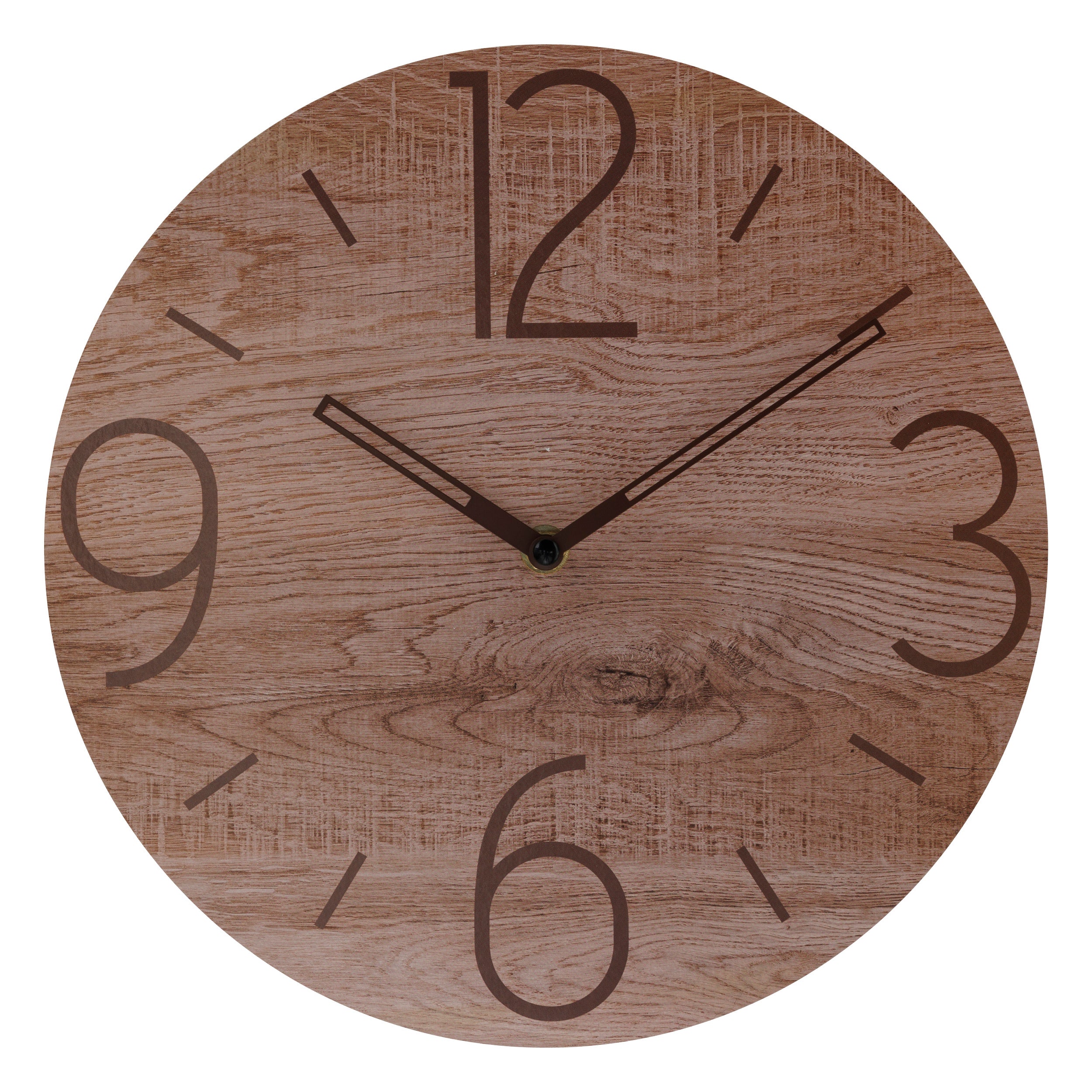 Ceas lemn D28 cm asortat - Atmosphera
