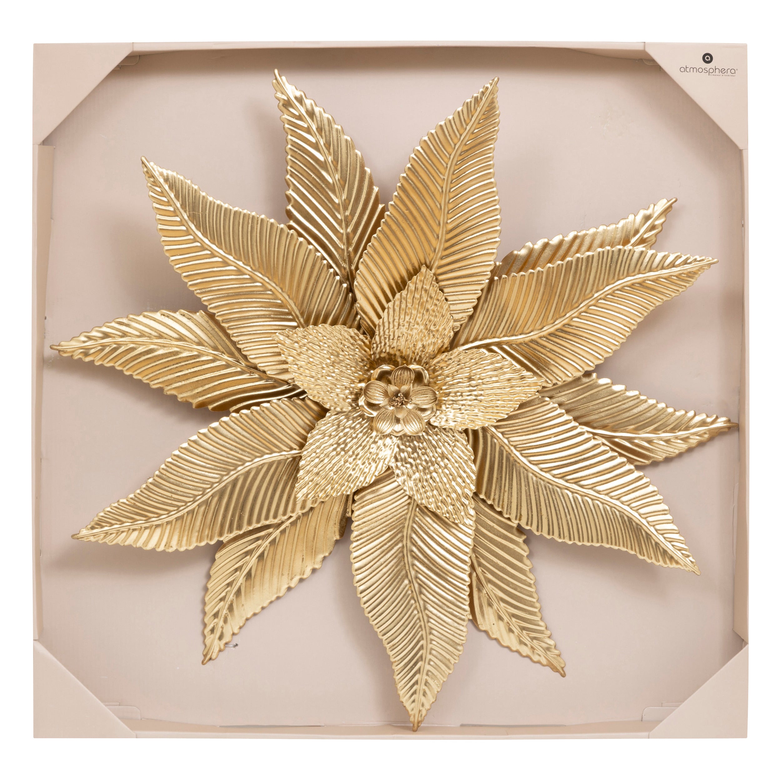Decoratiune de perete, tablou perete floral amandine 67 x 67 cm - Atmosphera
