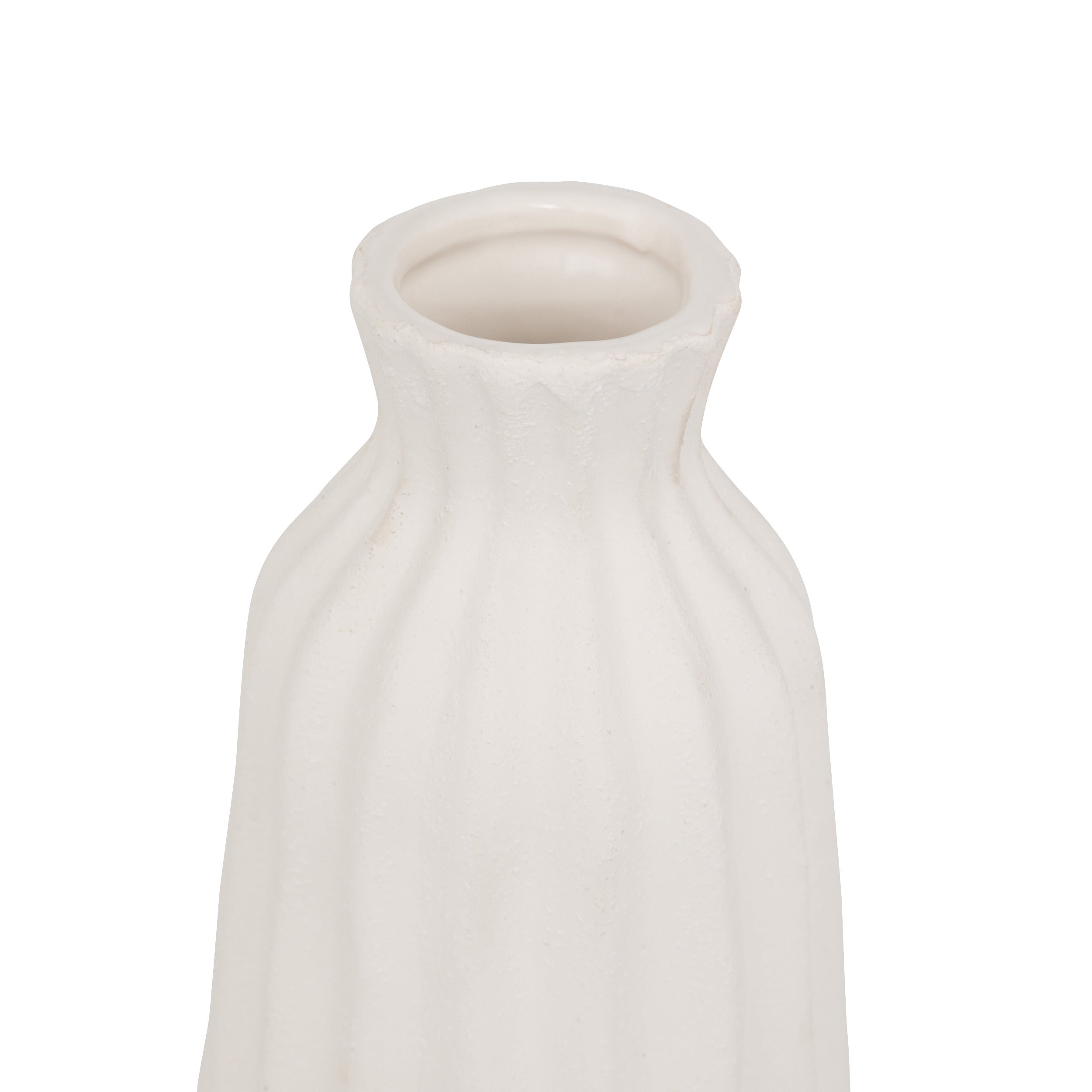 Vaza alb cu dungi fernand H30 cm - Atmosphera