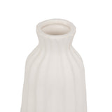 Vaza alb cu dungi fernand H30 cm - Atmosphera