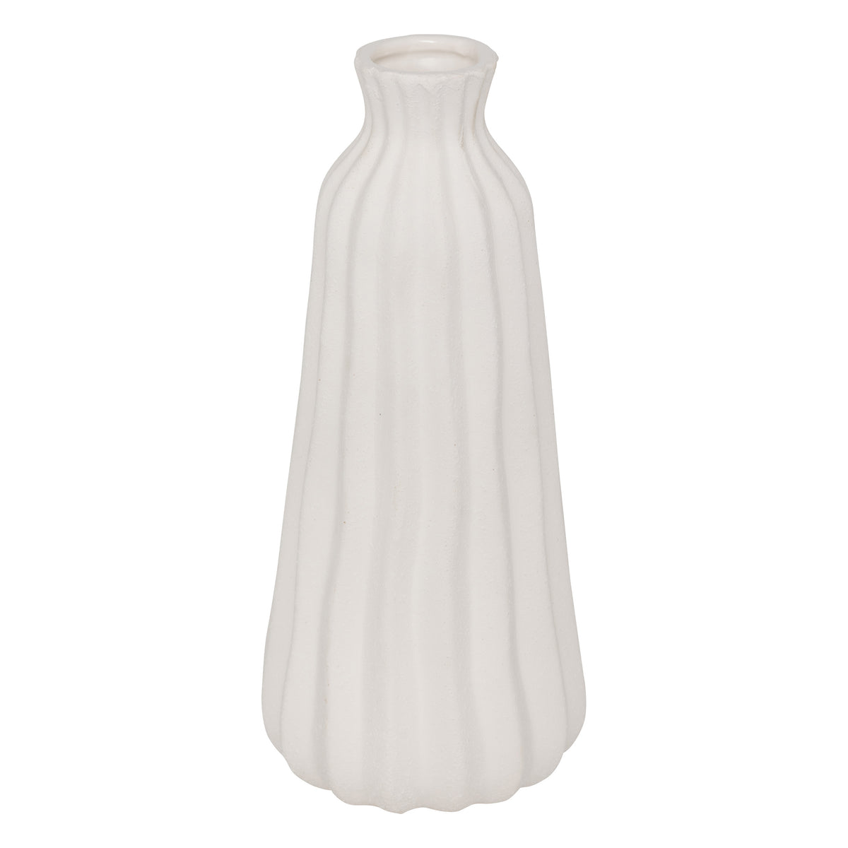 Vaza alb cu dungi fernand H30 cm - Atmosphera