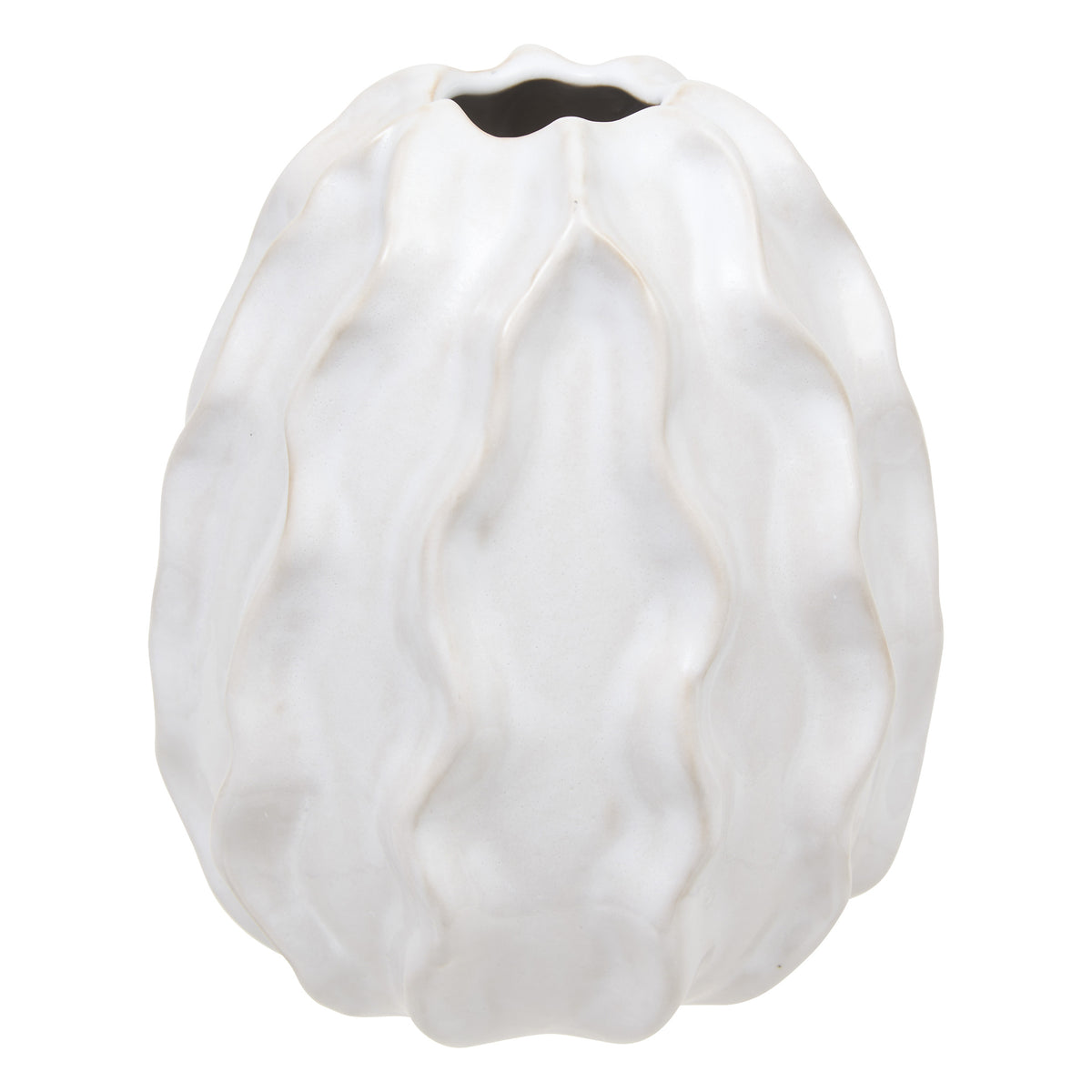 Vaza crmq reac sandri alb H17 cm - Atmosphera