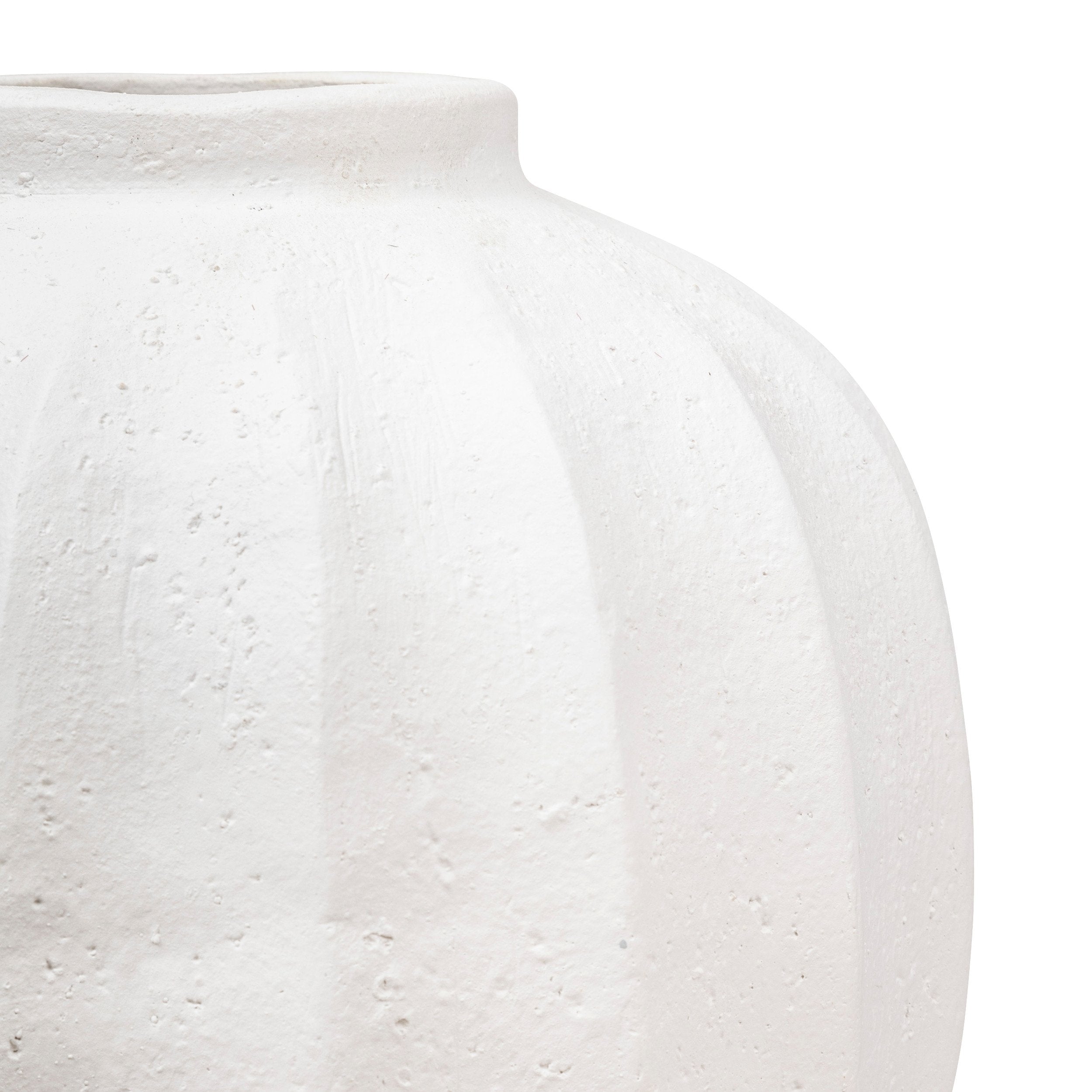 Vaza rotunda Amia inaltime 28 cm magnezie alba Atmosphera