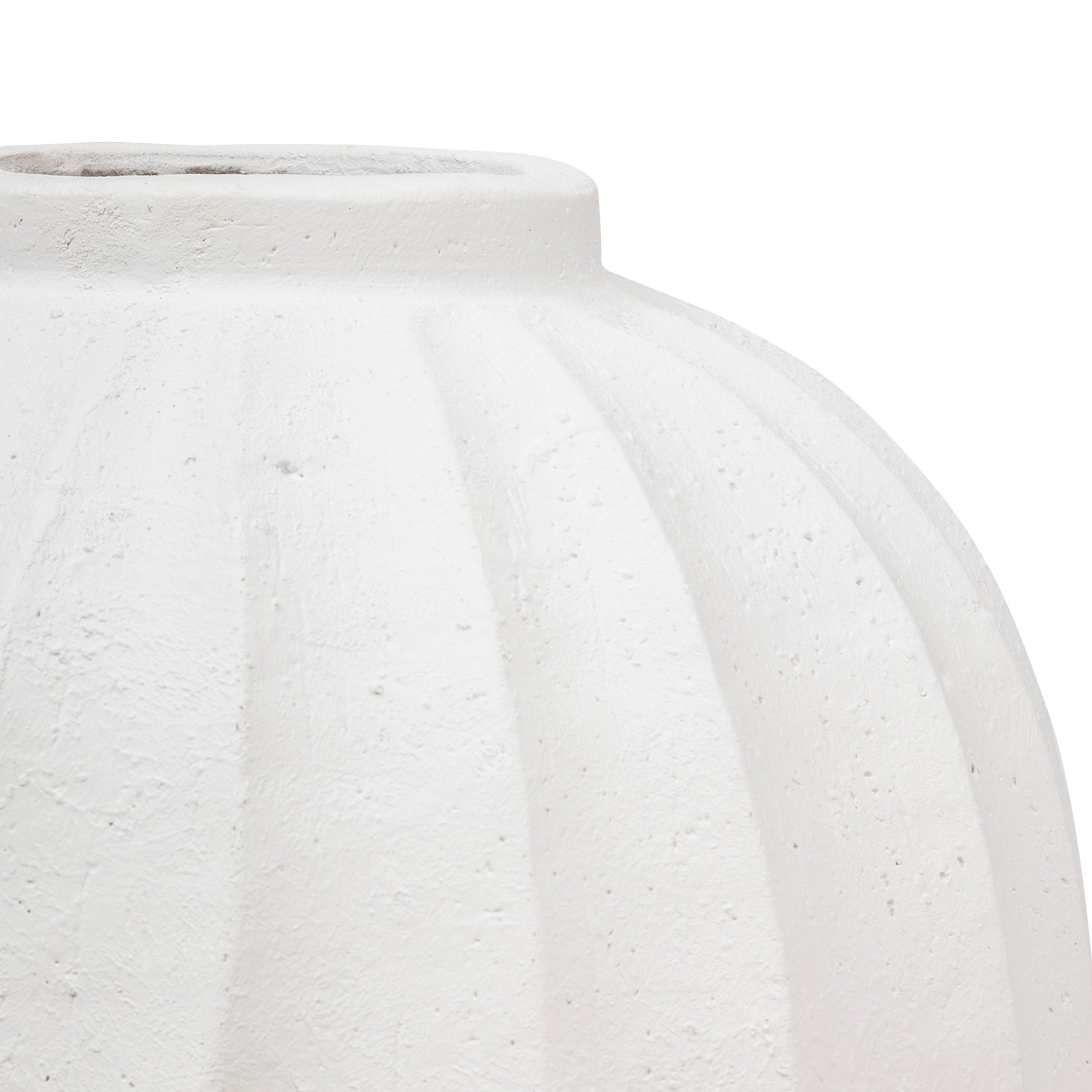 Vaza rotunda Amia inaltime 44.5 cm magnezie alba Atmosphera