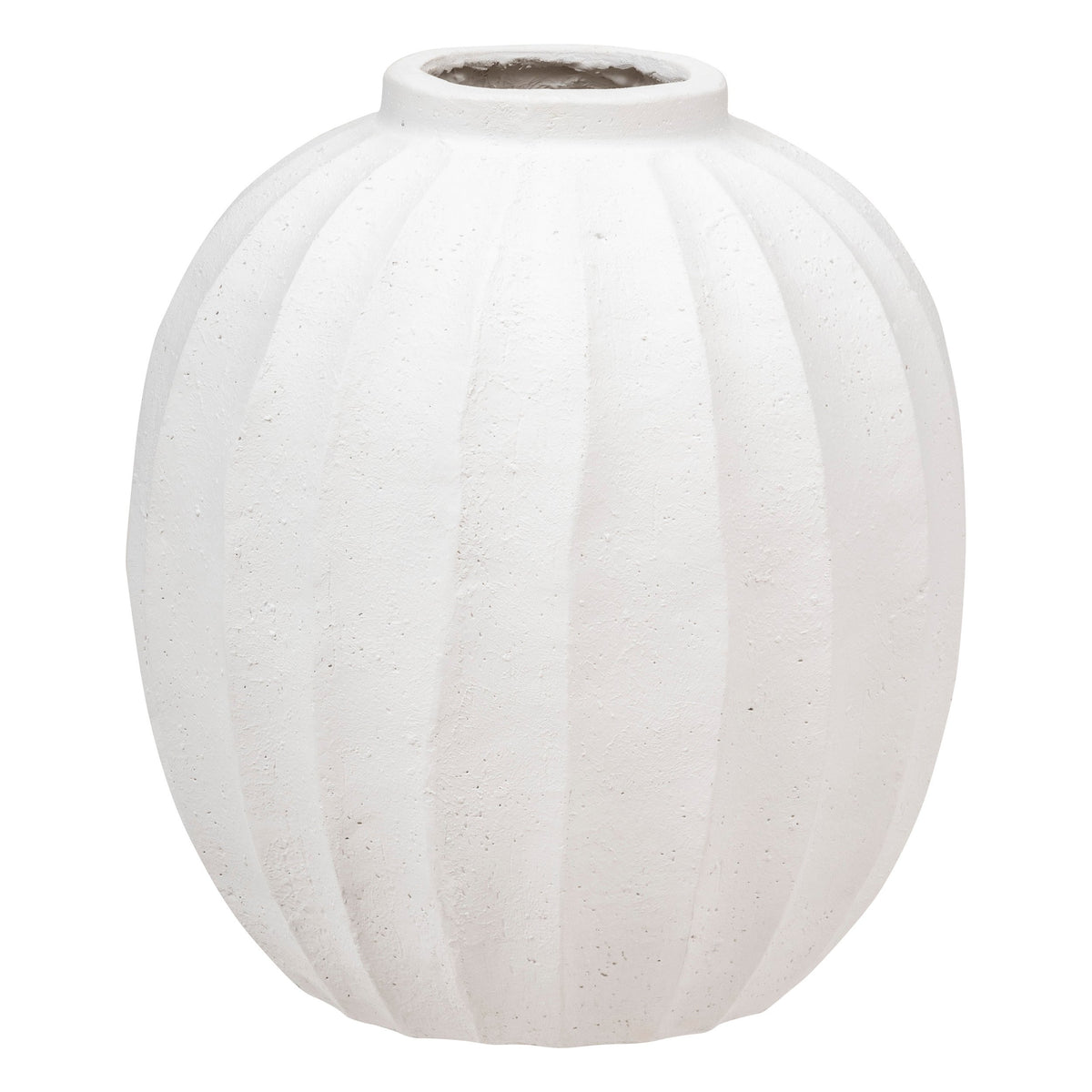 Vaza rotunda Amia inaltime 44.5 cm magnezie alba Atmosphera
