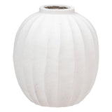 Vaza rotunda Amia inaltime 44.5 cm magnezie alba Atmosphera