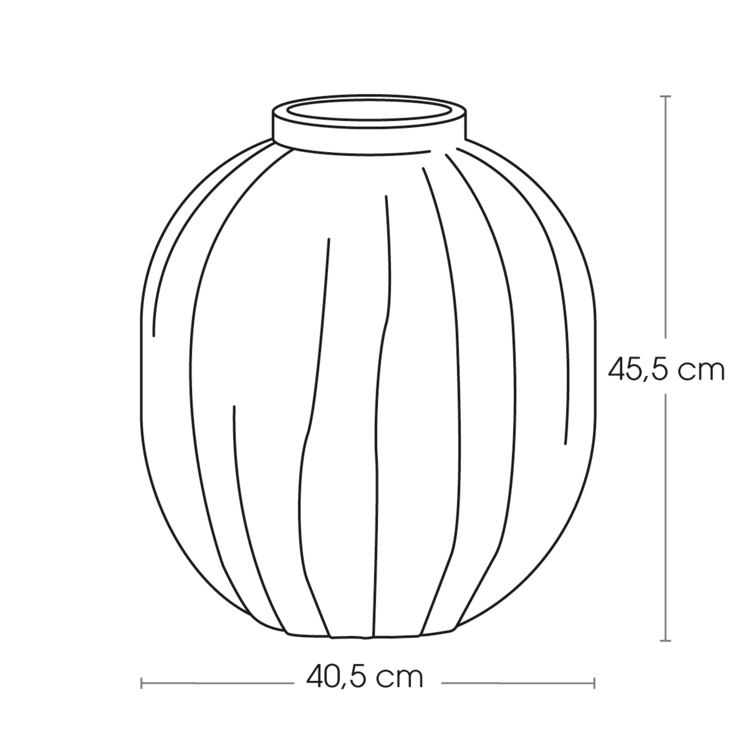 Vaza rotunda Amia inaltime 44.5 cm magnezie alba Atmosphera