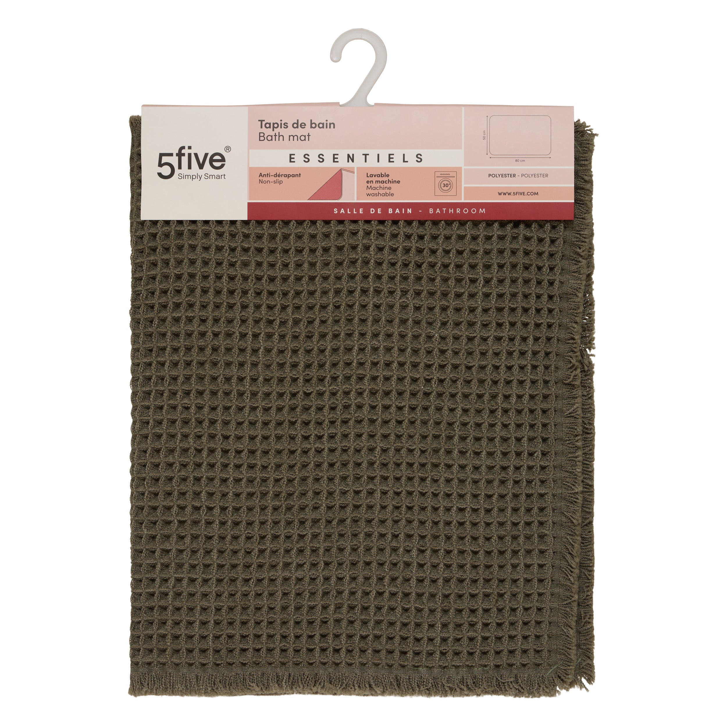 Waflle bathmat 50x80cm verde - Five