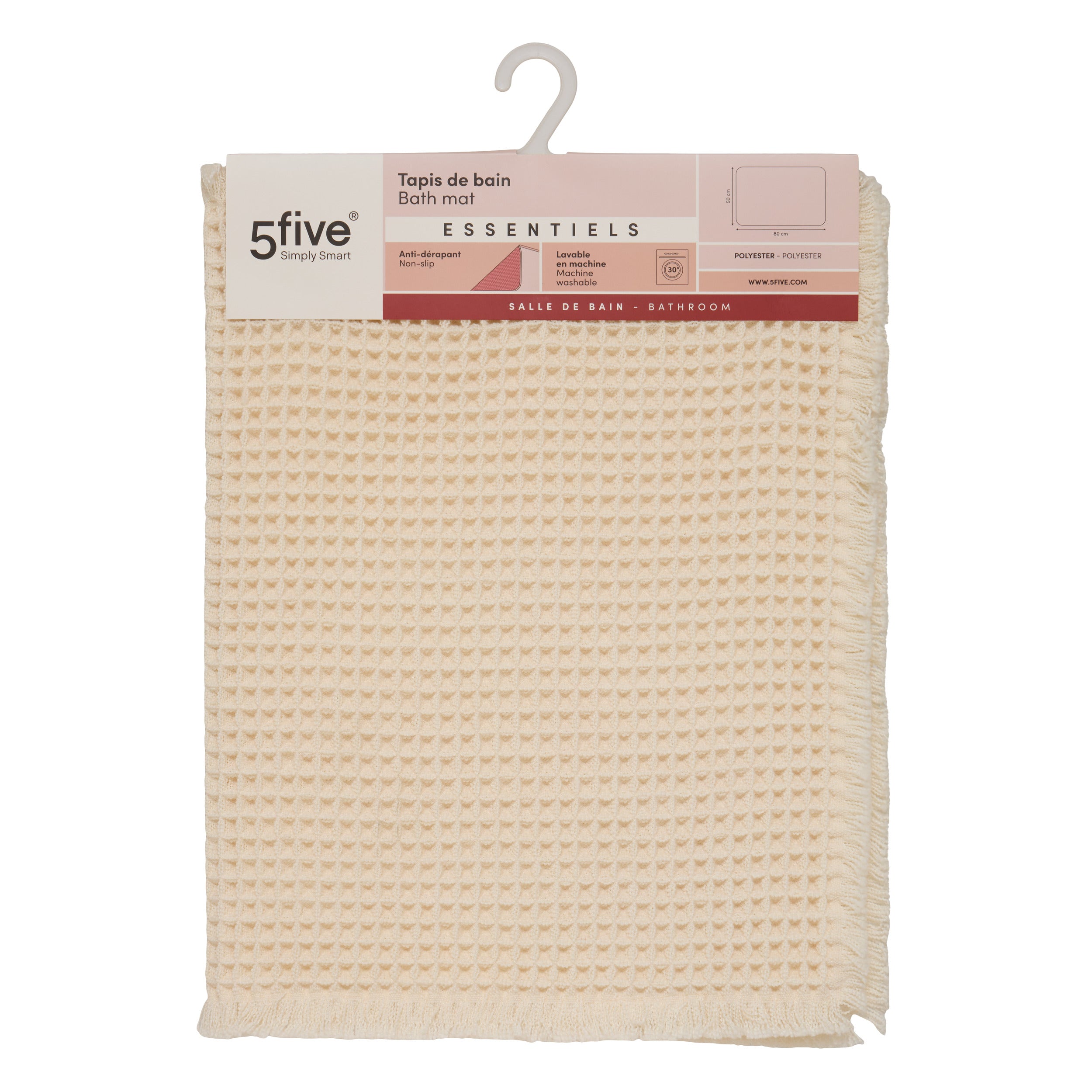 Waflle bathmat 50x80cm beige - Five
