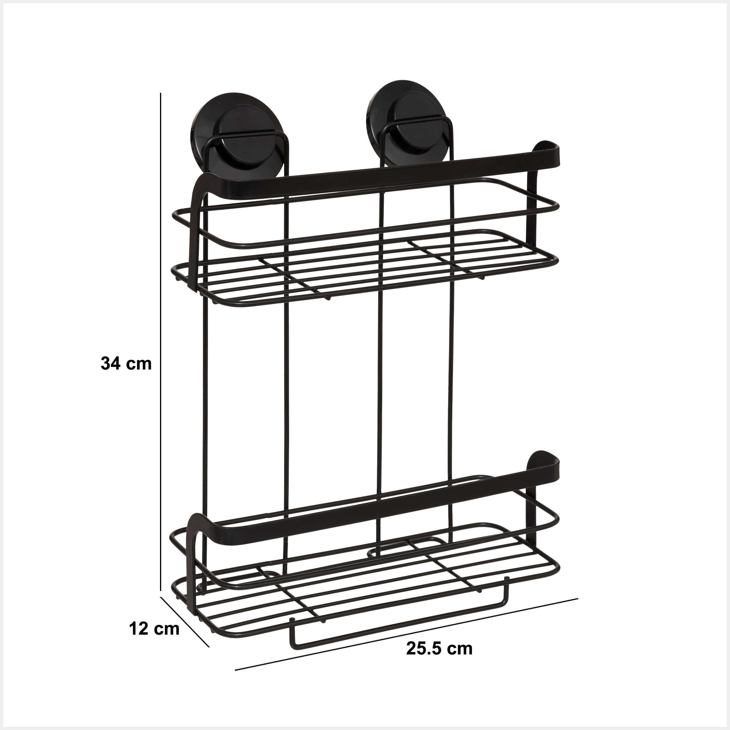 Servitor cu ventuze negru set 2 nivele venterra - Five
