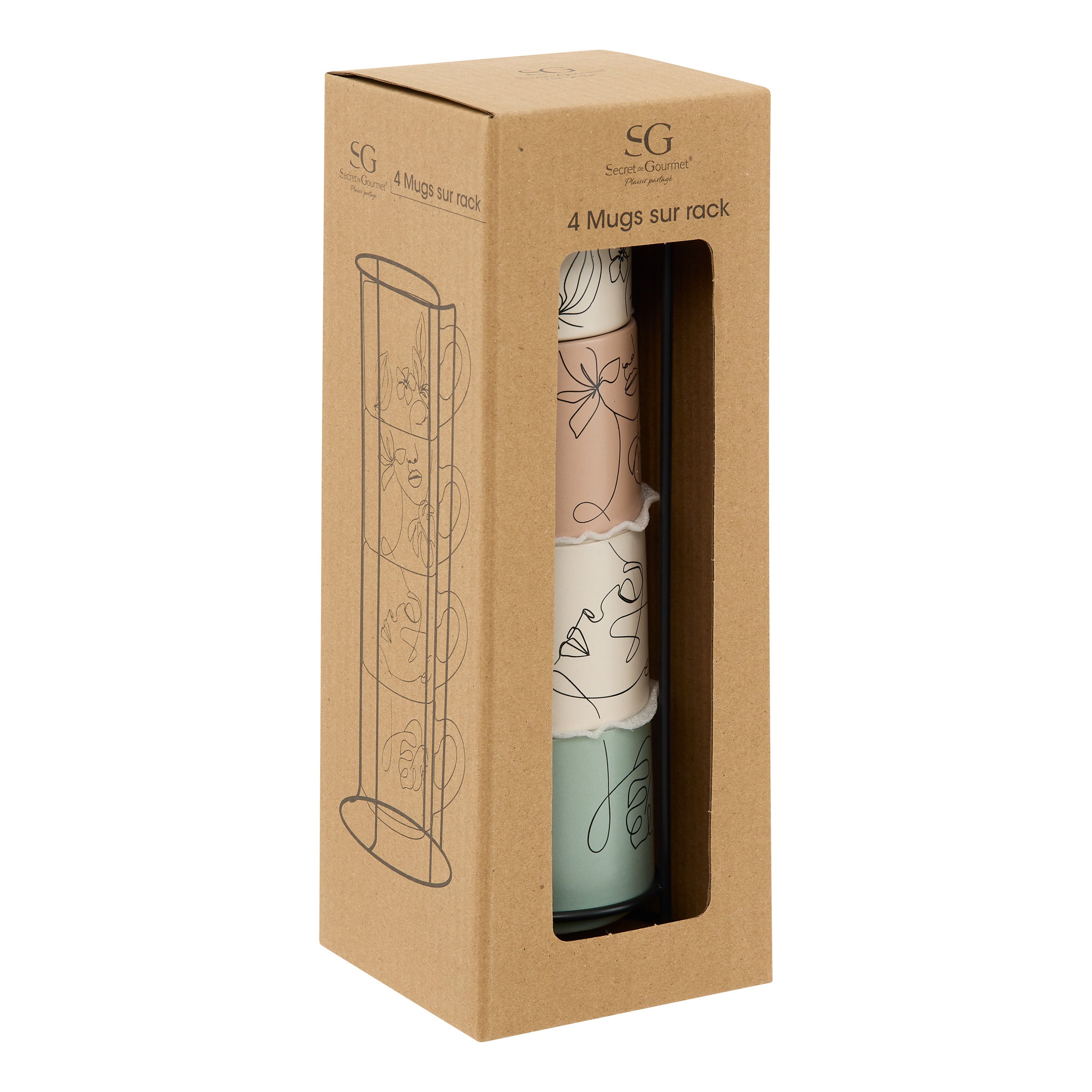 Suport 4 cesti esp visage 12 cl - Secret de Gourmet