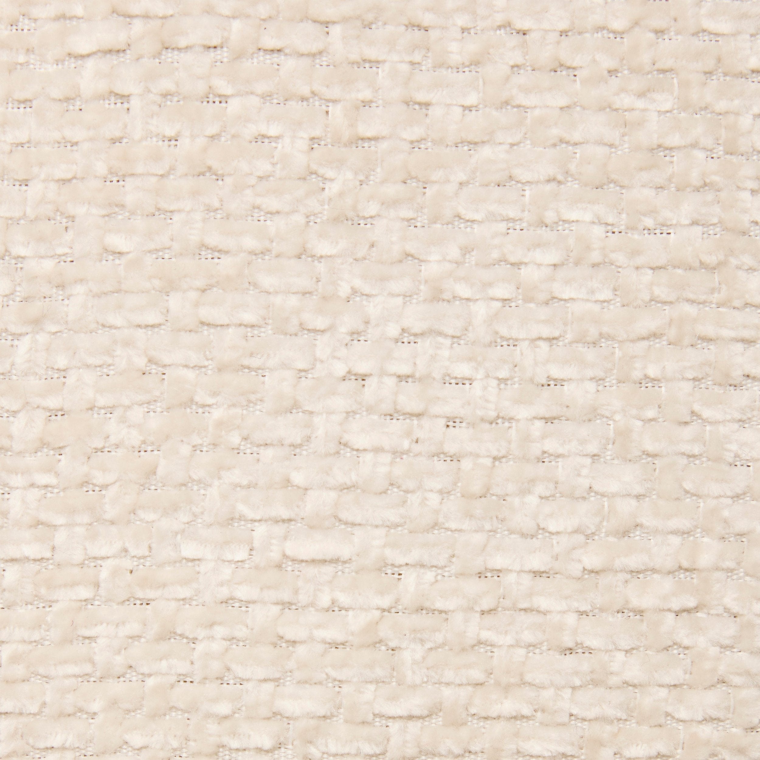 Taburet decorativ Spolo chenille alb Atmosphera