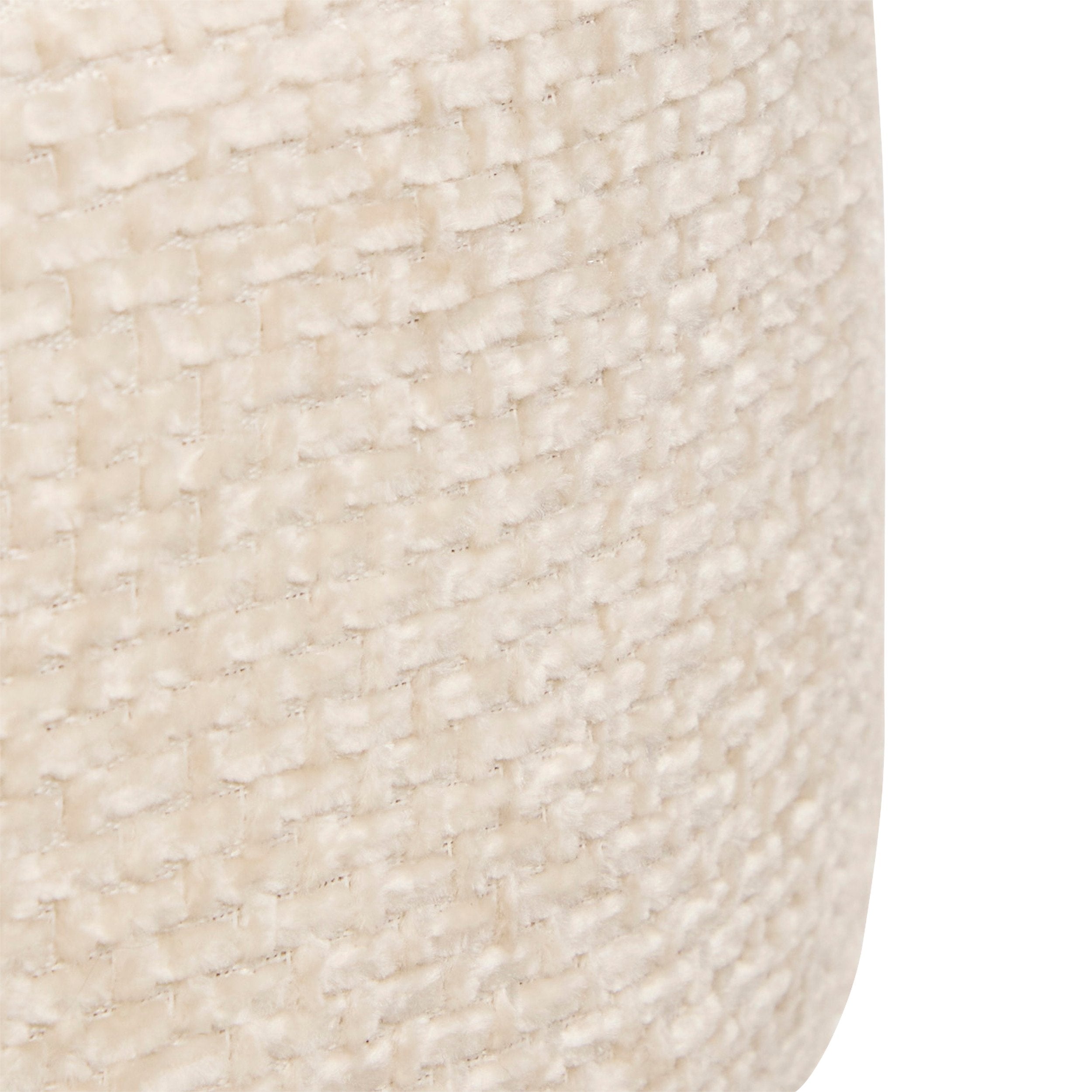 Taburet decorativ Spolo chenille alb Atmosphera