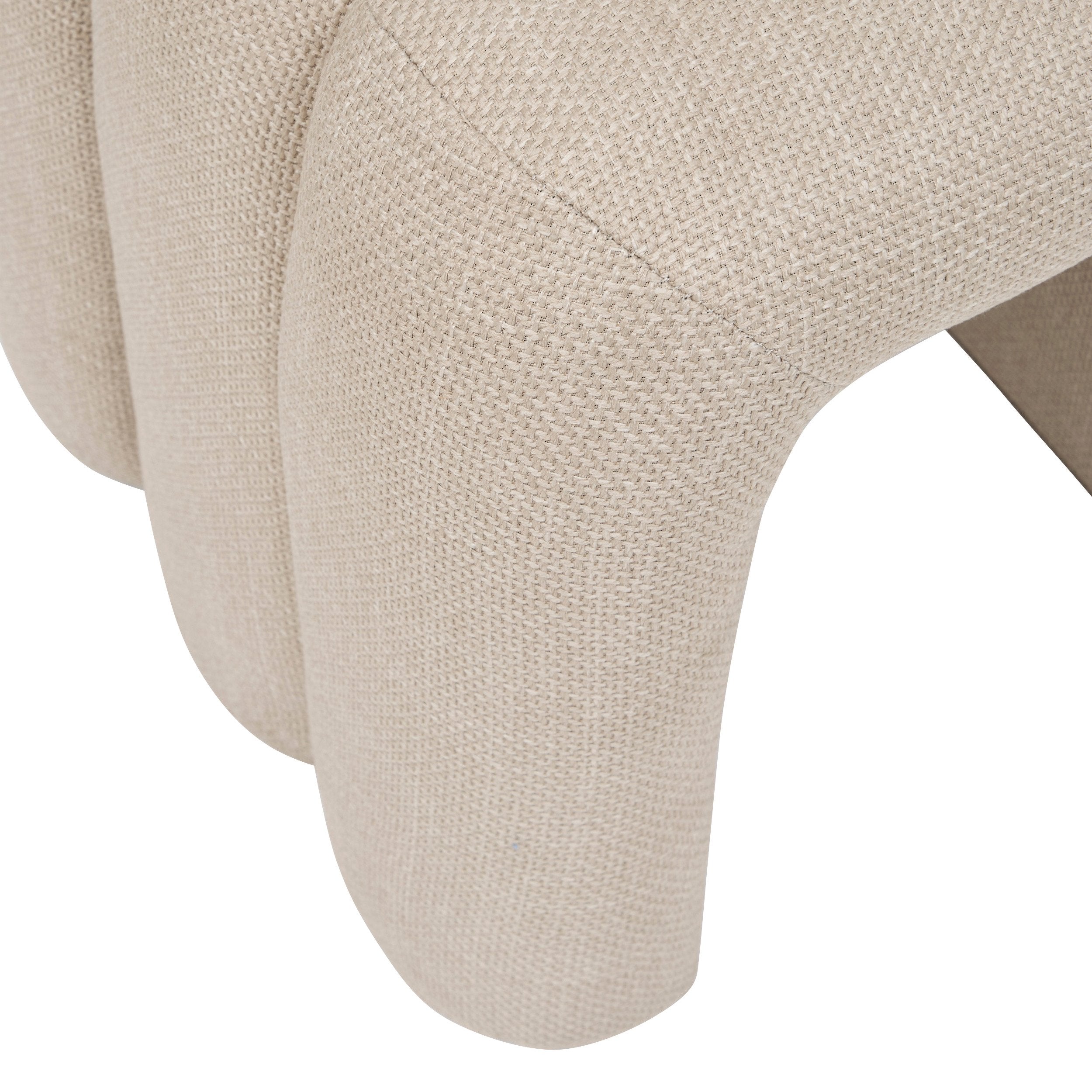 Puf Sisco L. 43 x l. 42 x H. 44 cm material textil culoare argila Atmosphera
