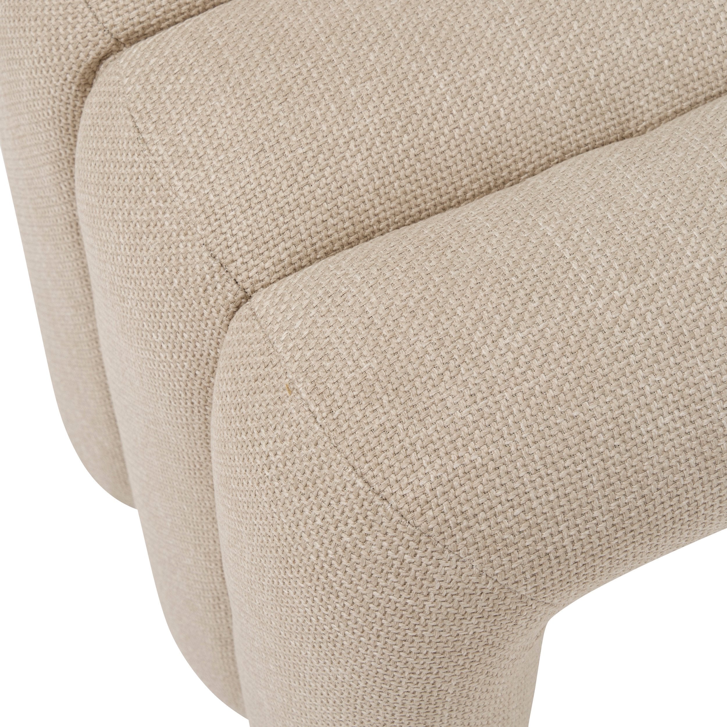 Banca Sisco L. 102 x l. 42 x H. 43.5 cm material textil culoare argila Atmosphera