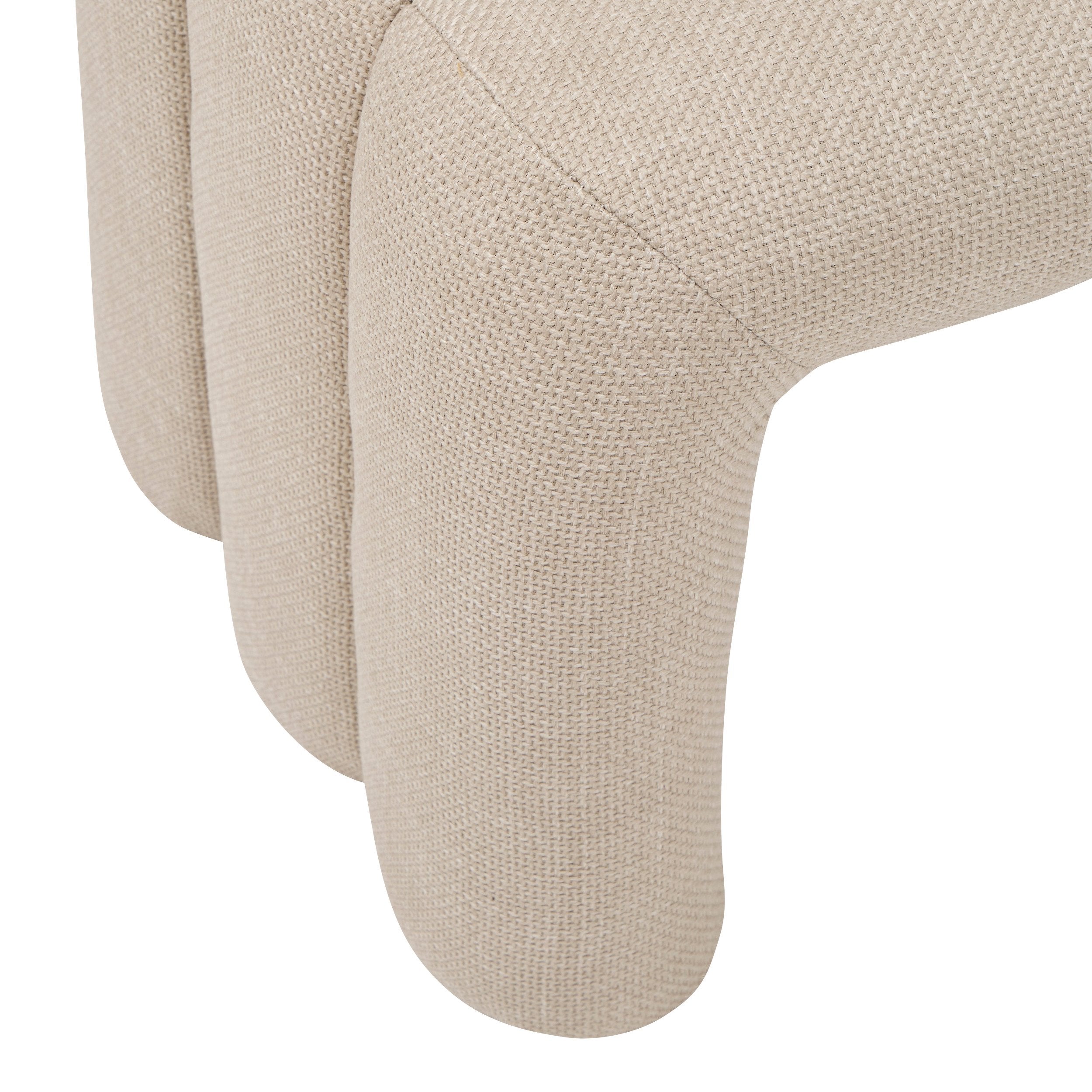 Banca Sisco L. 102 x l. 42 x H. 43.5 cm material textil culoare argila Atmosphera