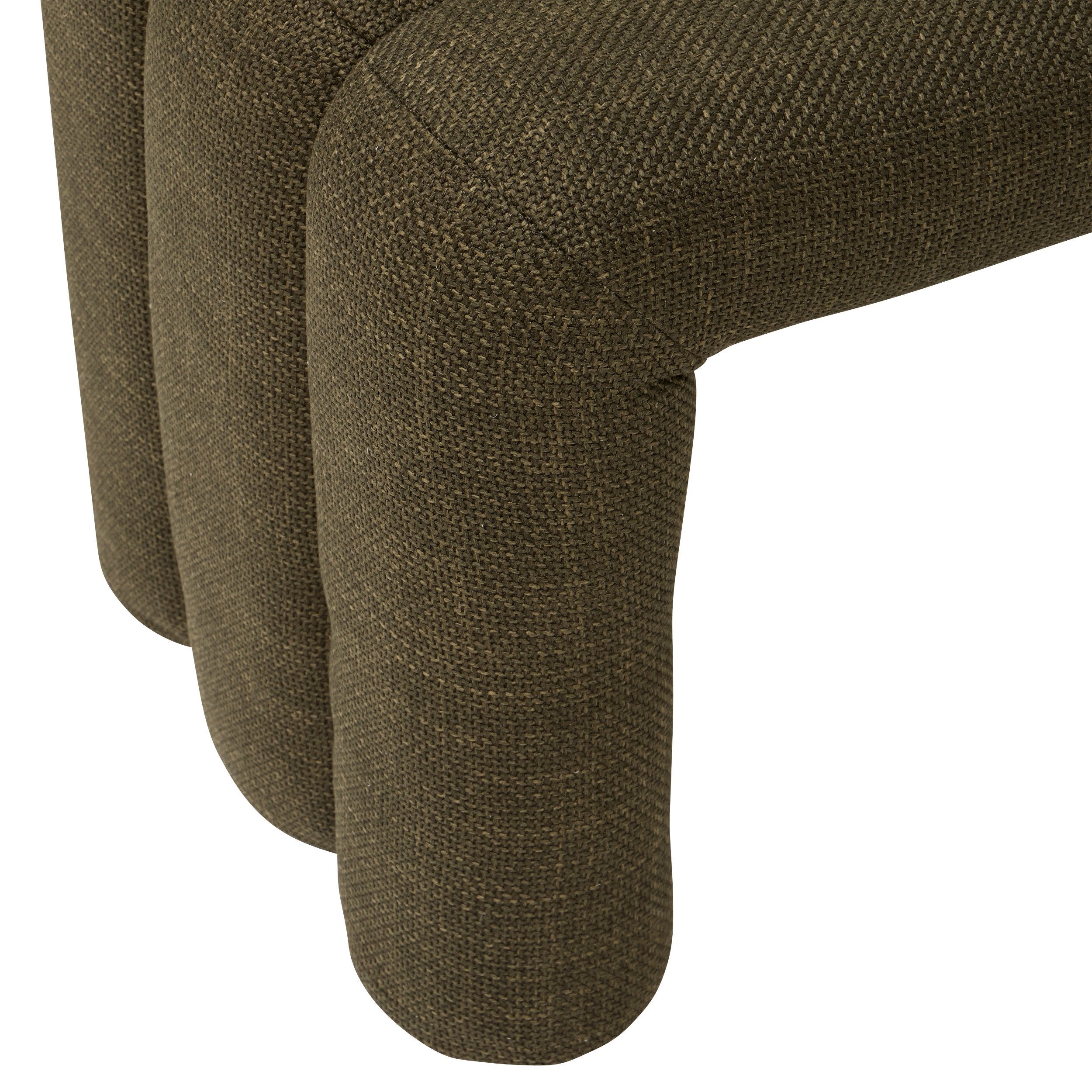 Banca Sisco L. 102 x l. 42 x H. 43.5 cm material textil kaki Atmosphera
