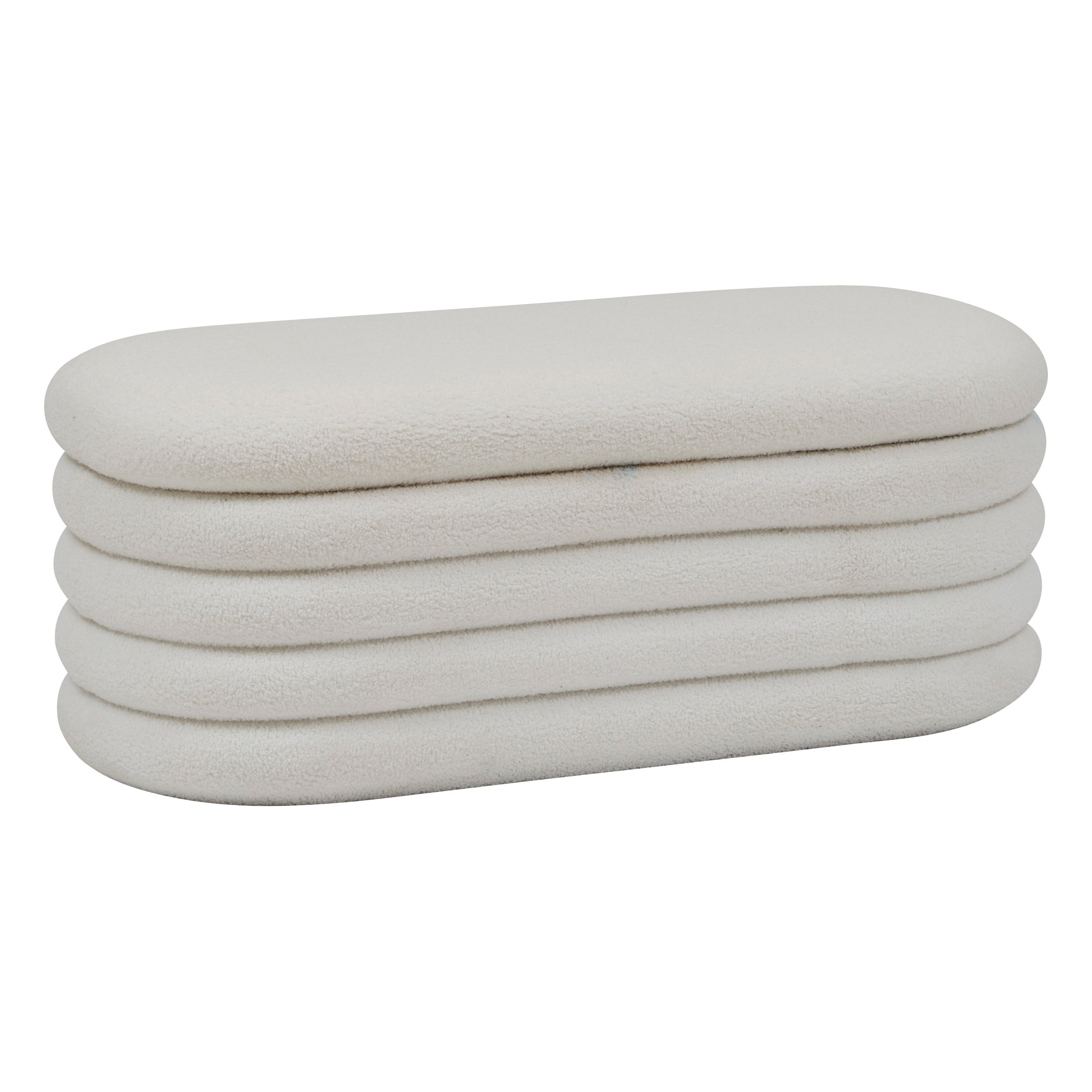 Mobilier interior, banca cufar giulia alb boucle - Atmosphera