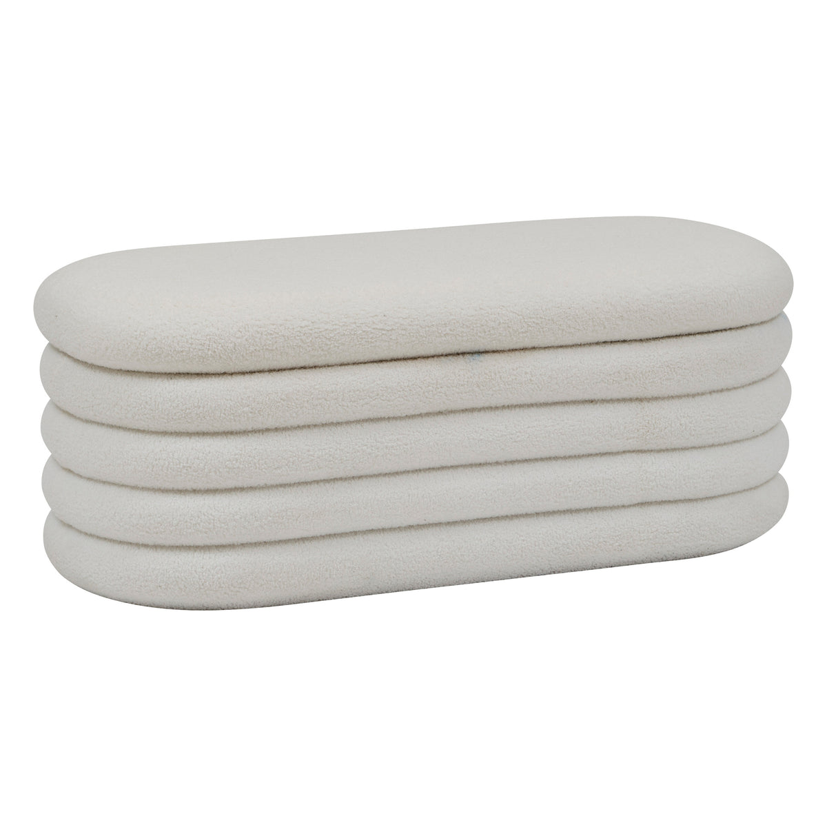Mobilier interior, banca cufar giulia alb boucle - Atmosphera