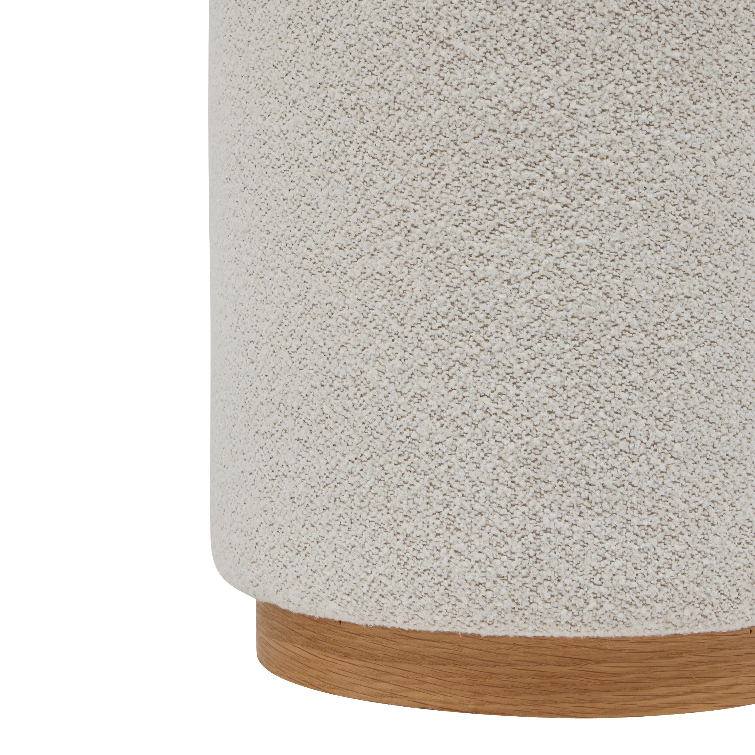 Mobilier interior, puf nesky alb boucle - Atmosphera