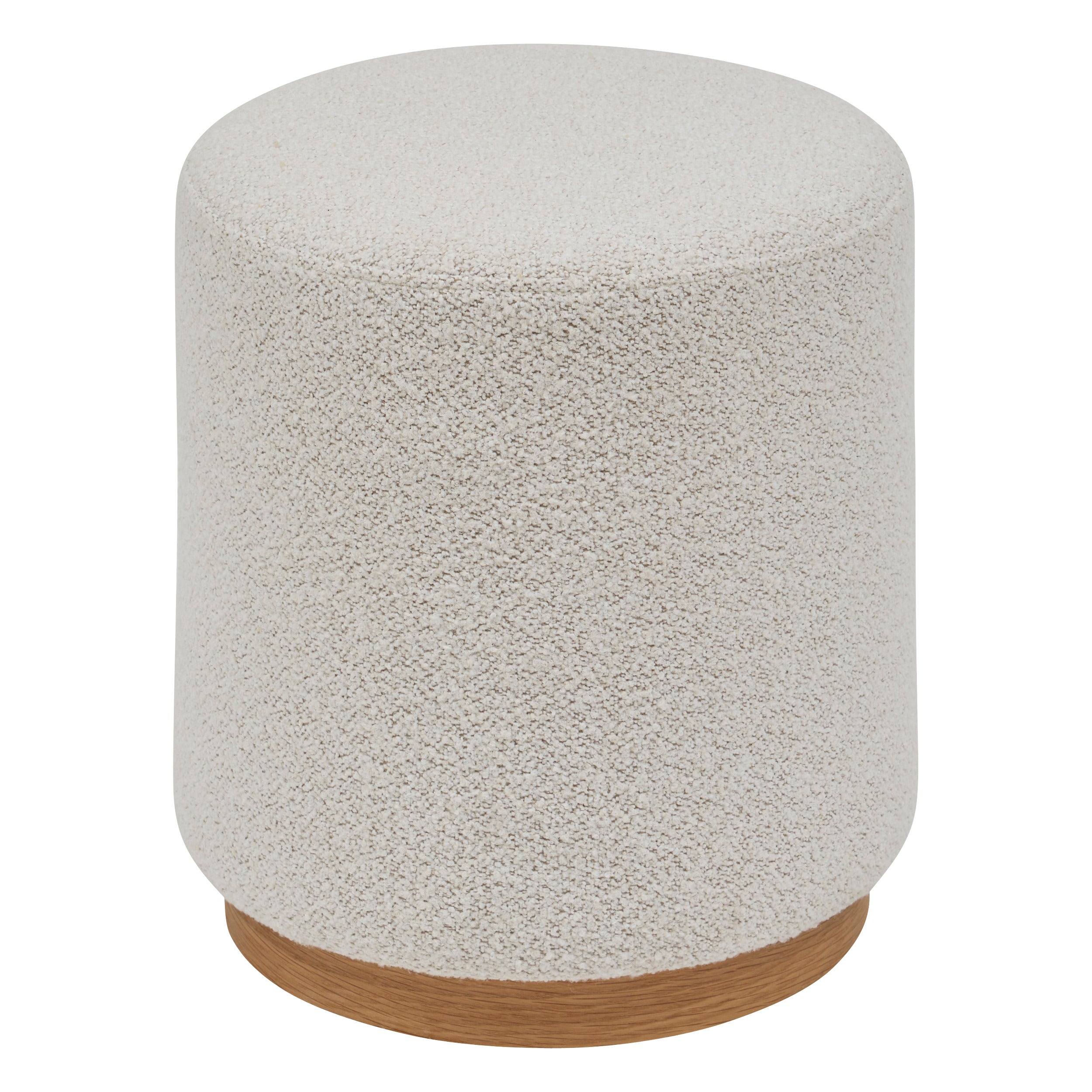 Mobilier interior, puf nesky alb boucle - Atmosphera