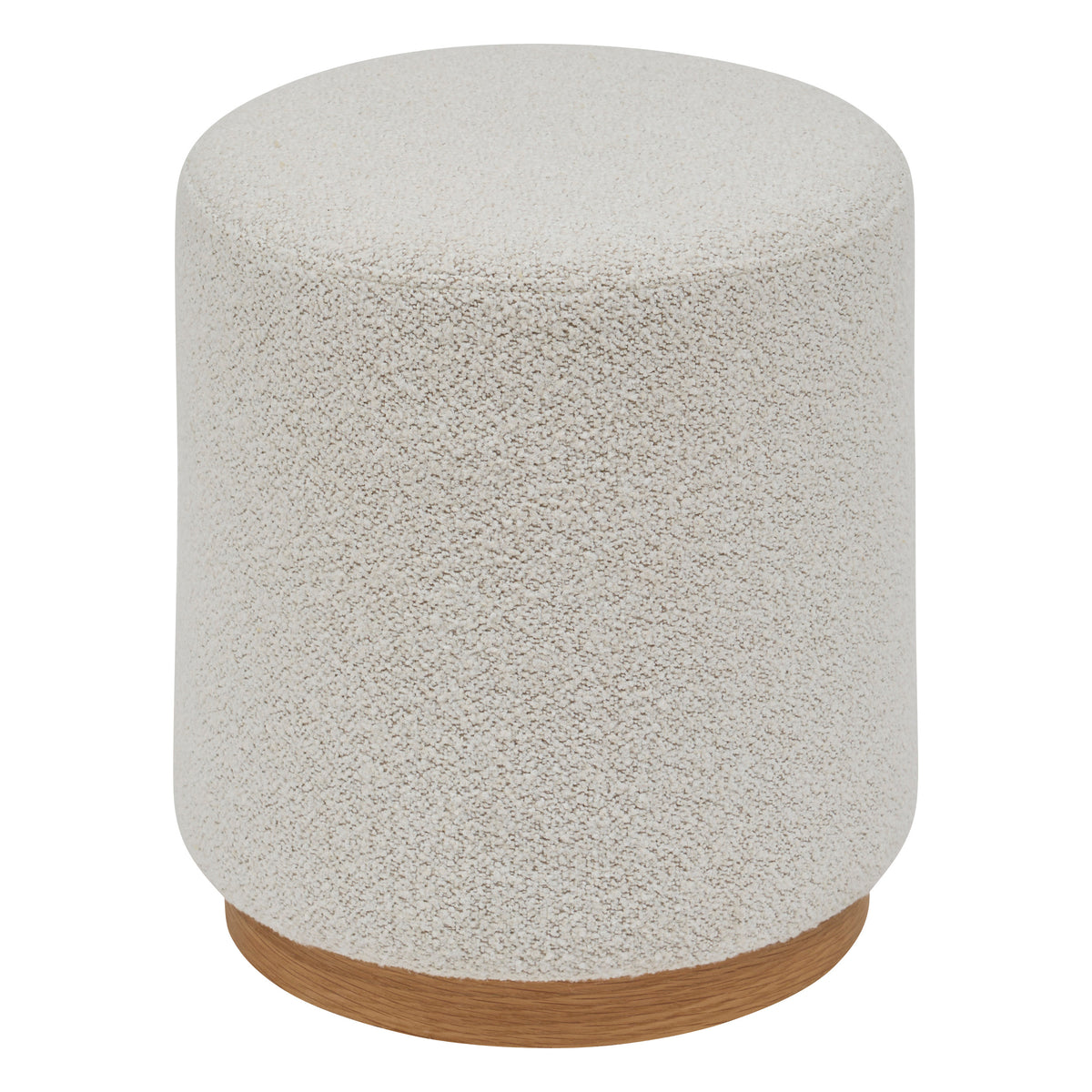 Mobilier interior, puf nesky alb boucle - Atmosphera