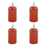 Set 4 lumanari LED, metal rosu | Atmosphera