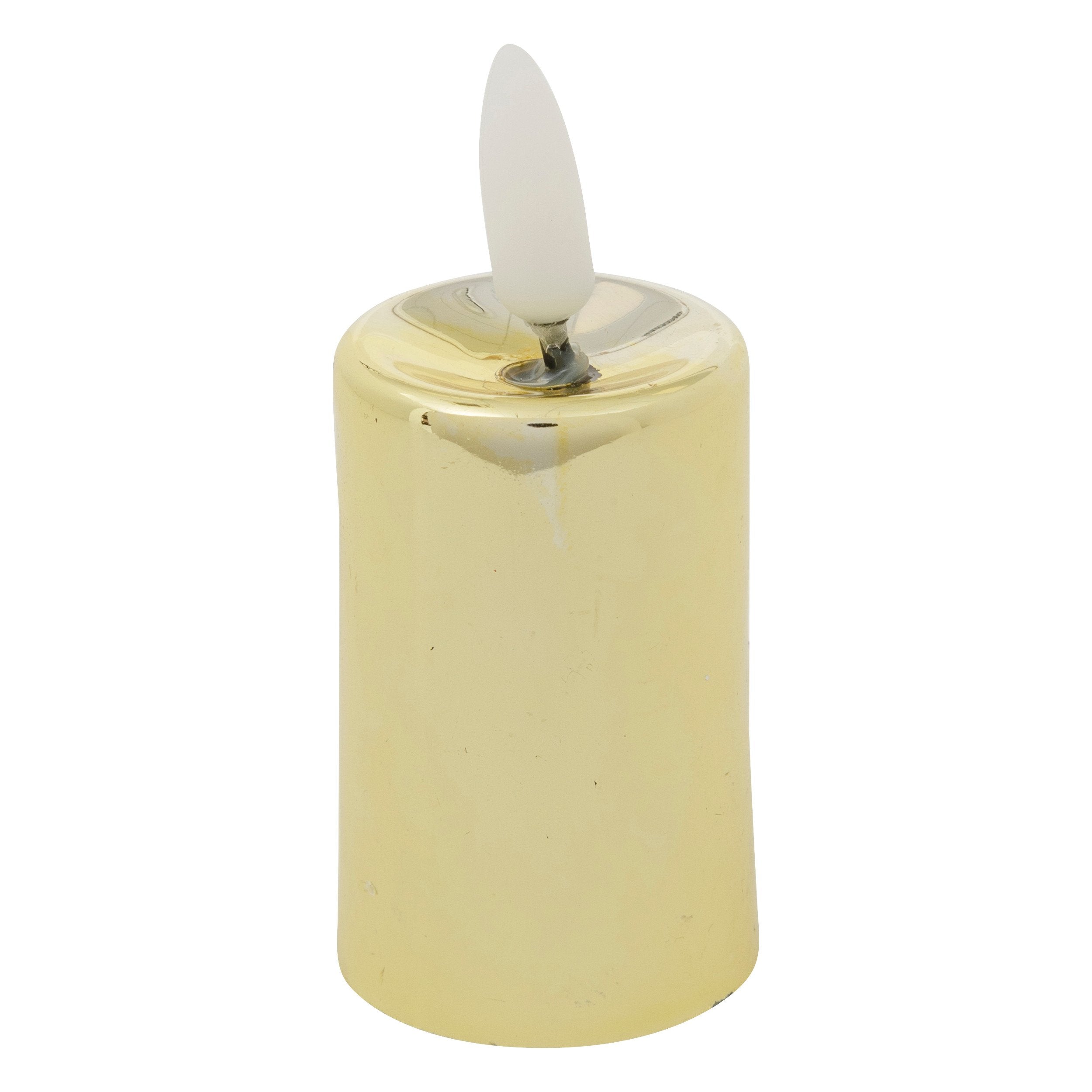 Set 4 lumanari LED, metal auriu | Atmosphera
