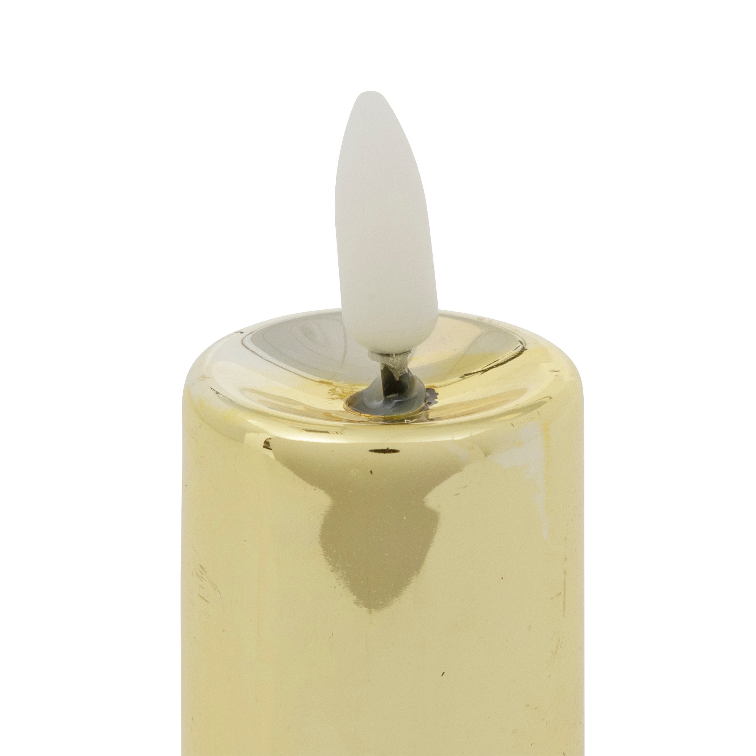 Set 4 lumanari LED, metal auriu | Atmosphera