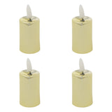 Set 4 lumanari LED, metal auriu | Atmosphera