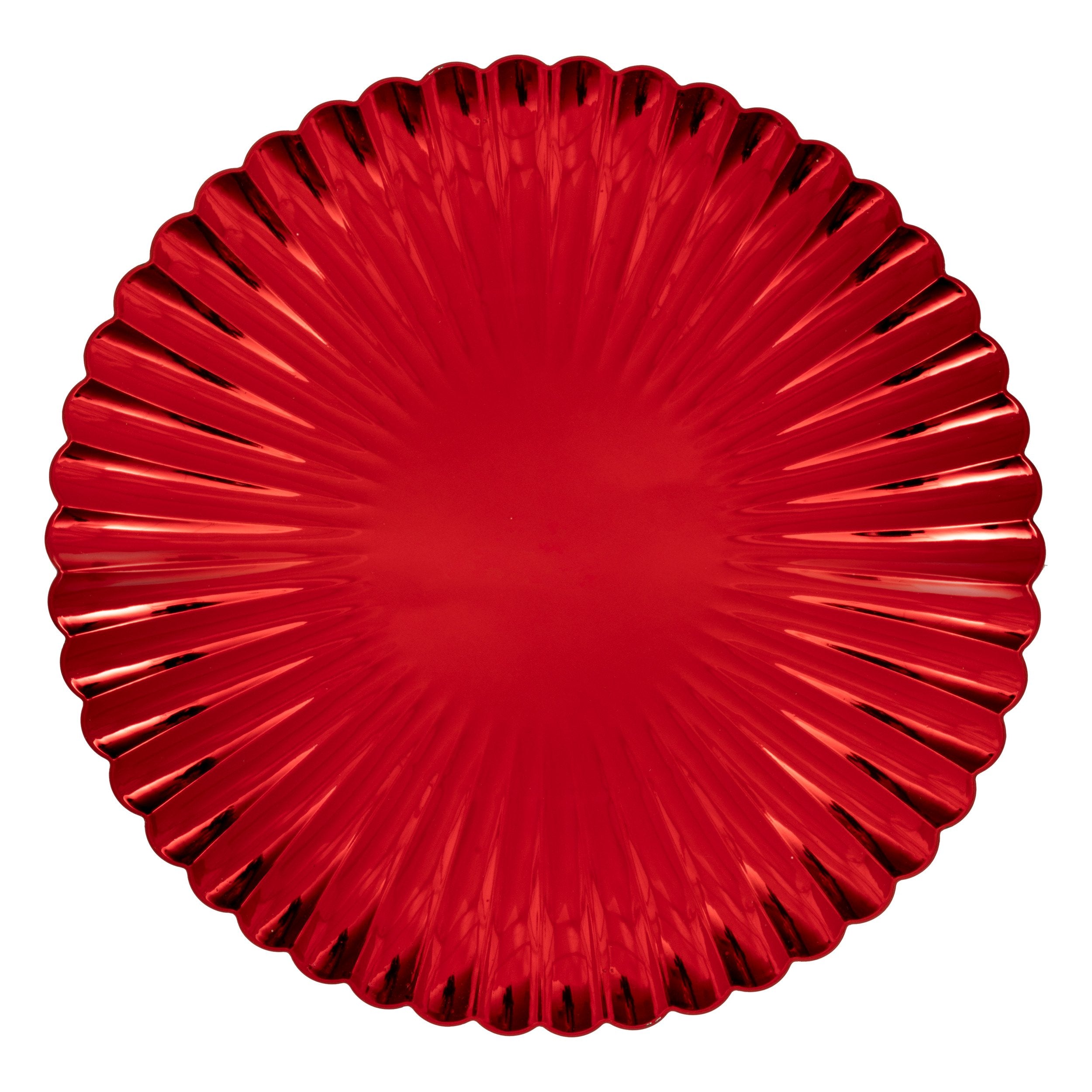 Platou decorativ scoica, rosu, D 33 cm | Atmosphera