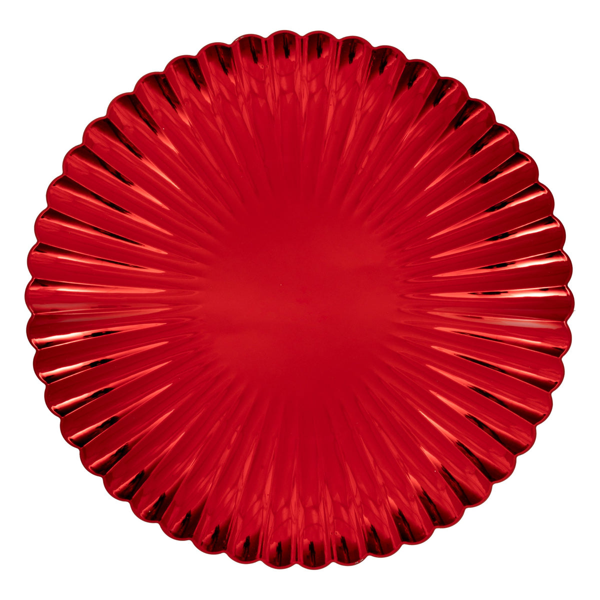 Platou decorativ scoica, rosu, D 33 cm | Atmosphera