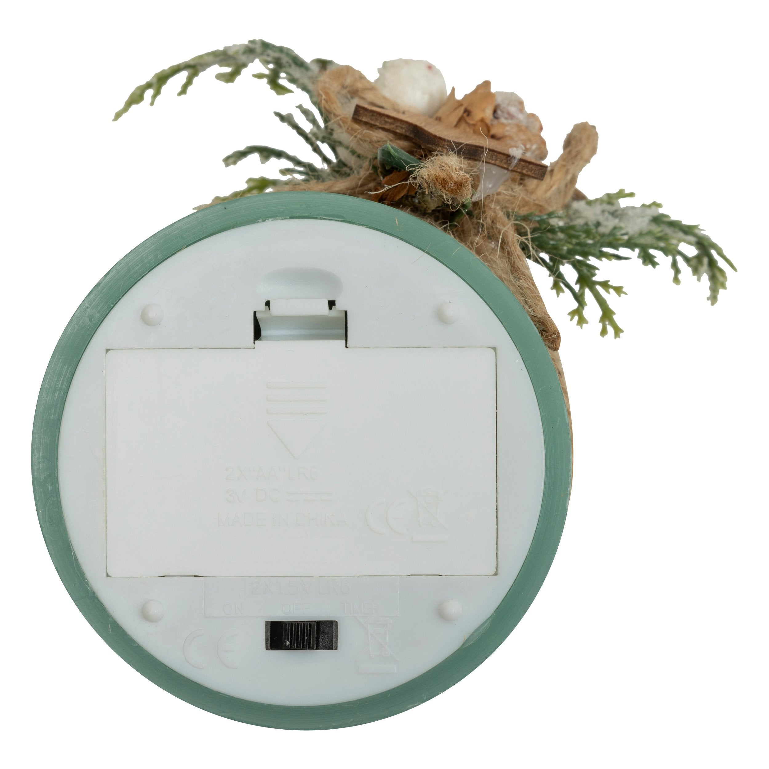 Lumanare LED cu crengi, verde, H 10 cm | Atmosphera