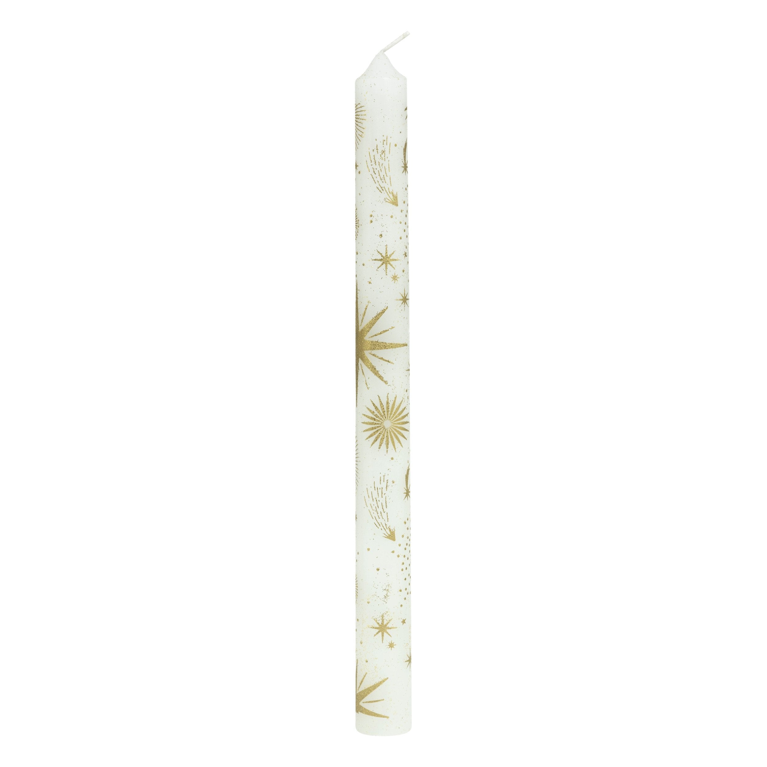 Set 2 lumanari baston cu stele, albe, 144 g | Atmosphera