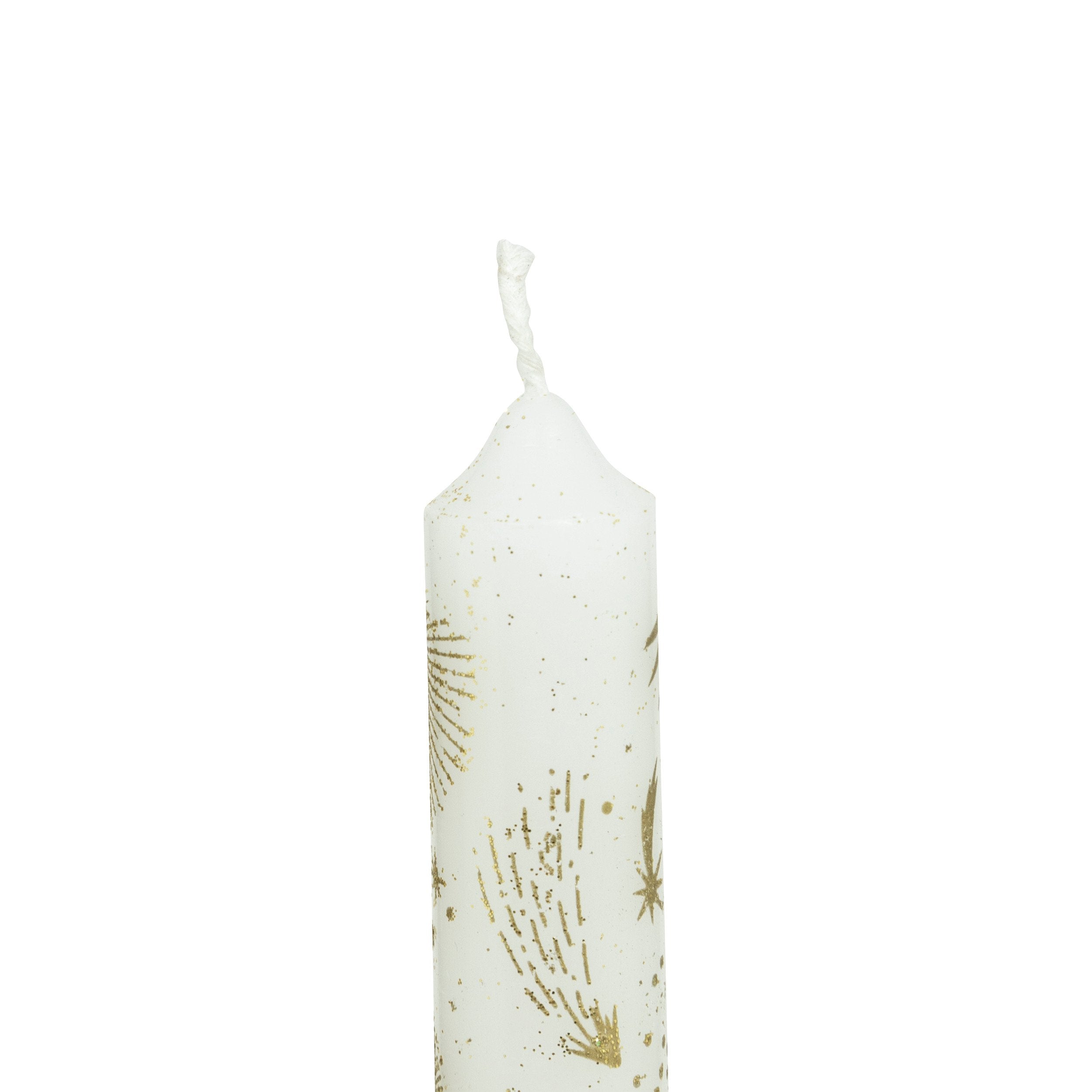 Set 2 lumanari baston cu stele, albe, 144 g | Atmosphera
